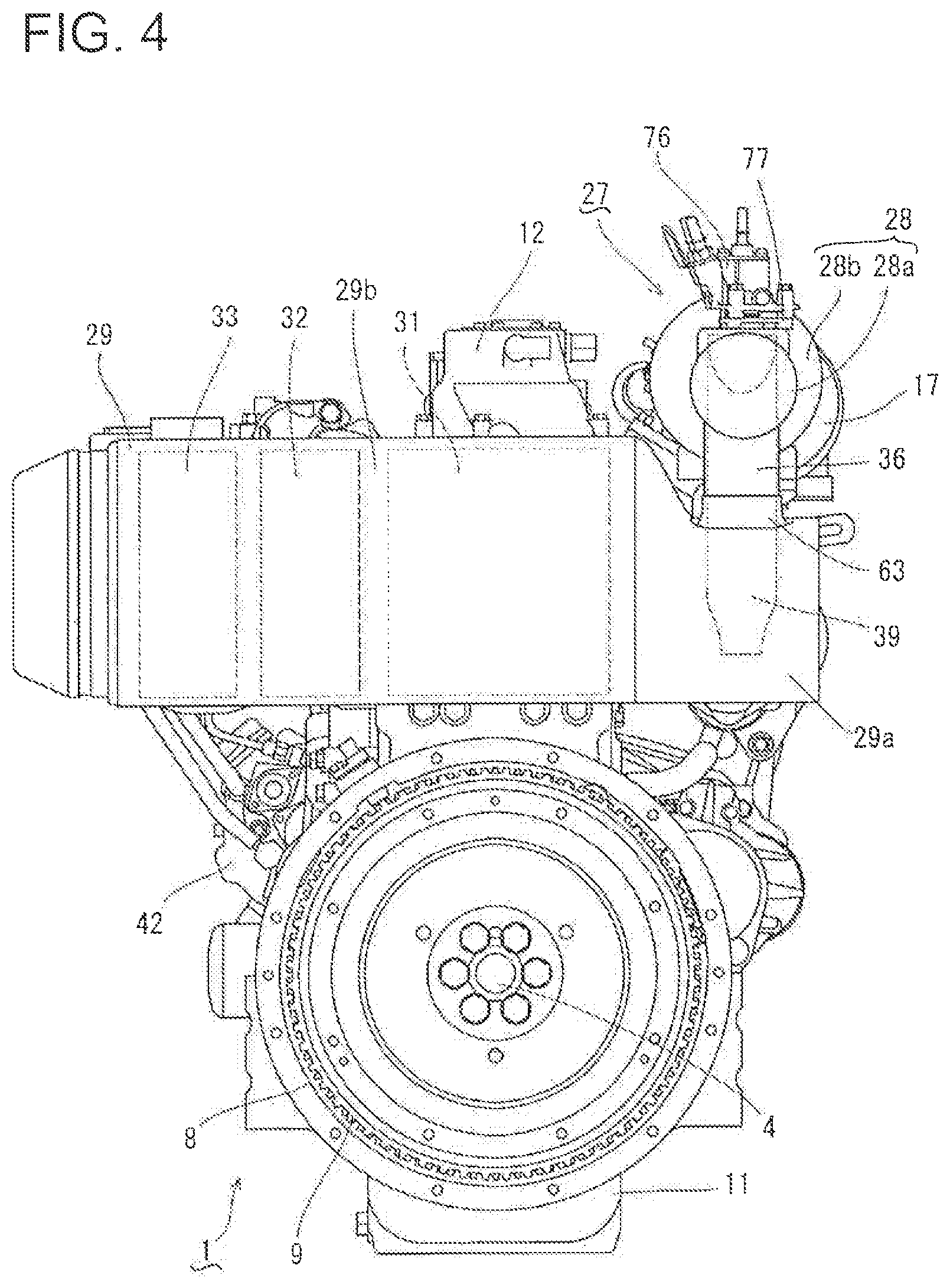 Patent US12297763 Figure 4 – Engine device