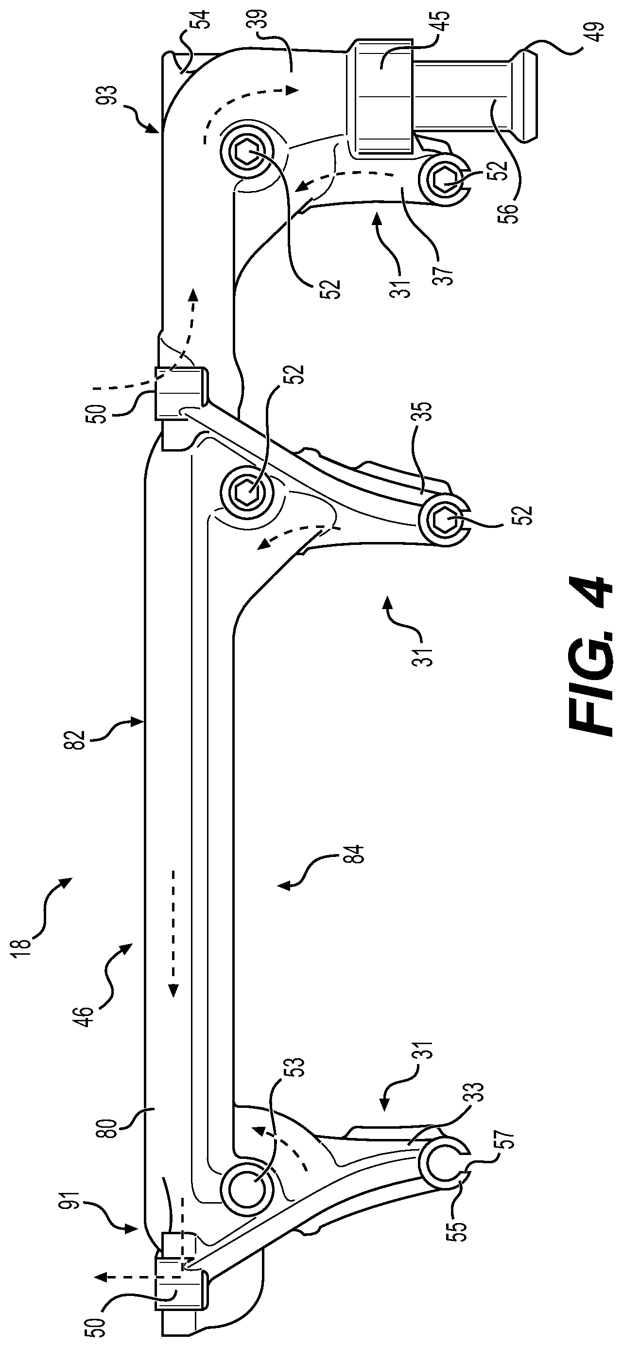 Patent US12297765 Figure 4 – Engine system with coolant collector