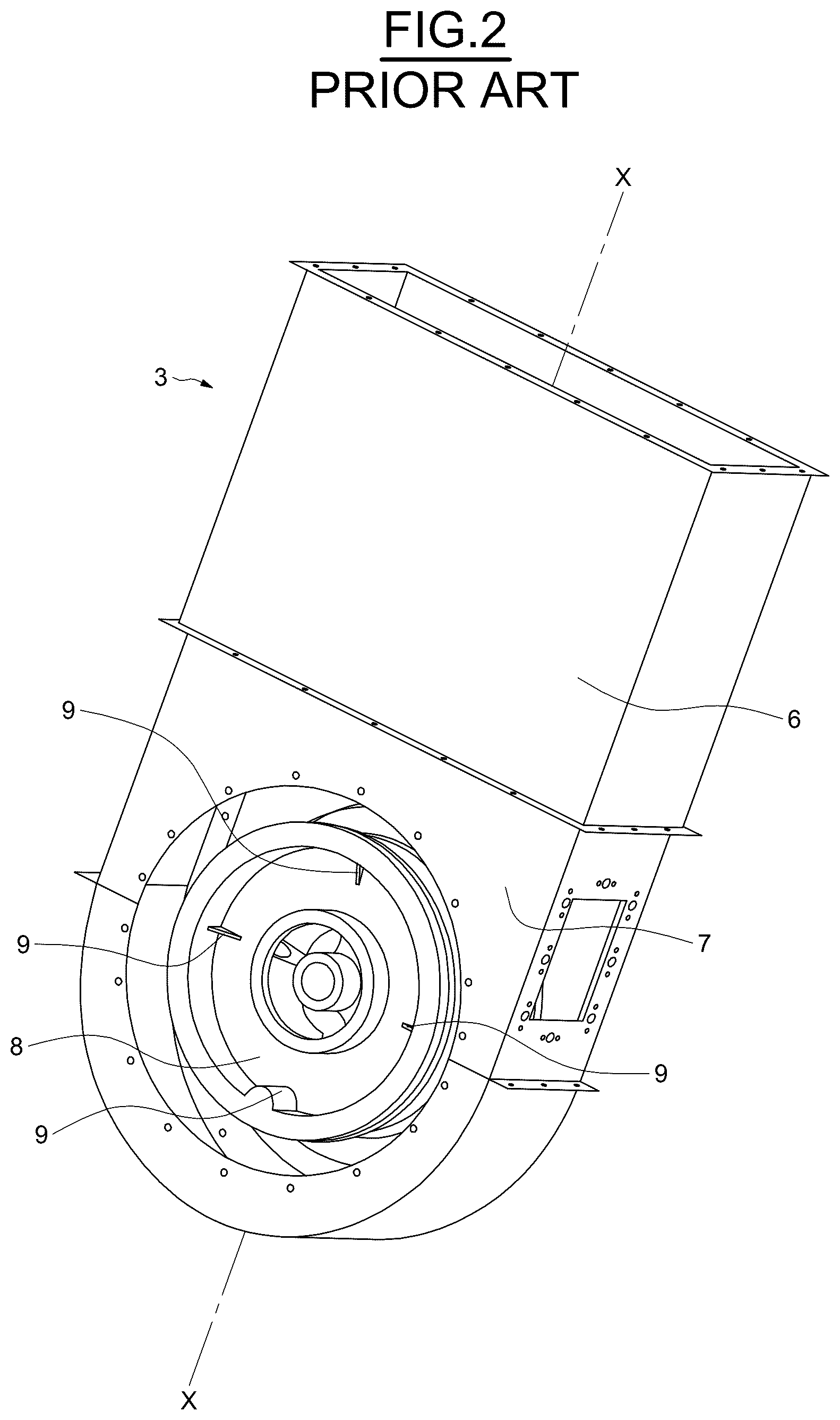 Patent US12297773 Figure 2 – Removable mechanical part for acoustic insulation of an air inlet casing