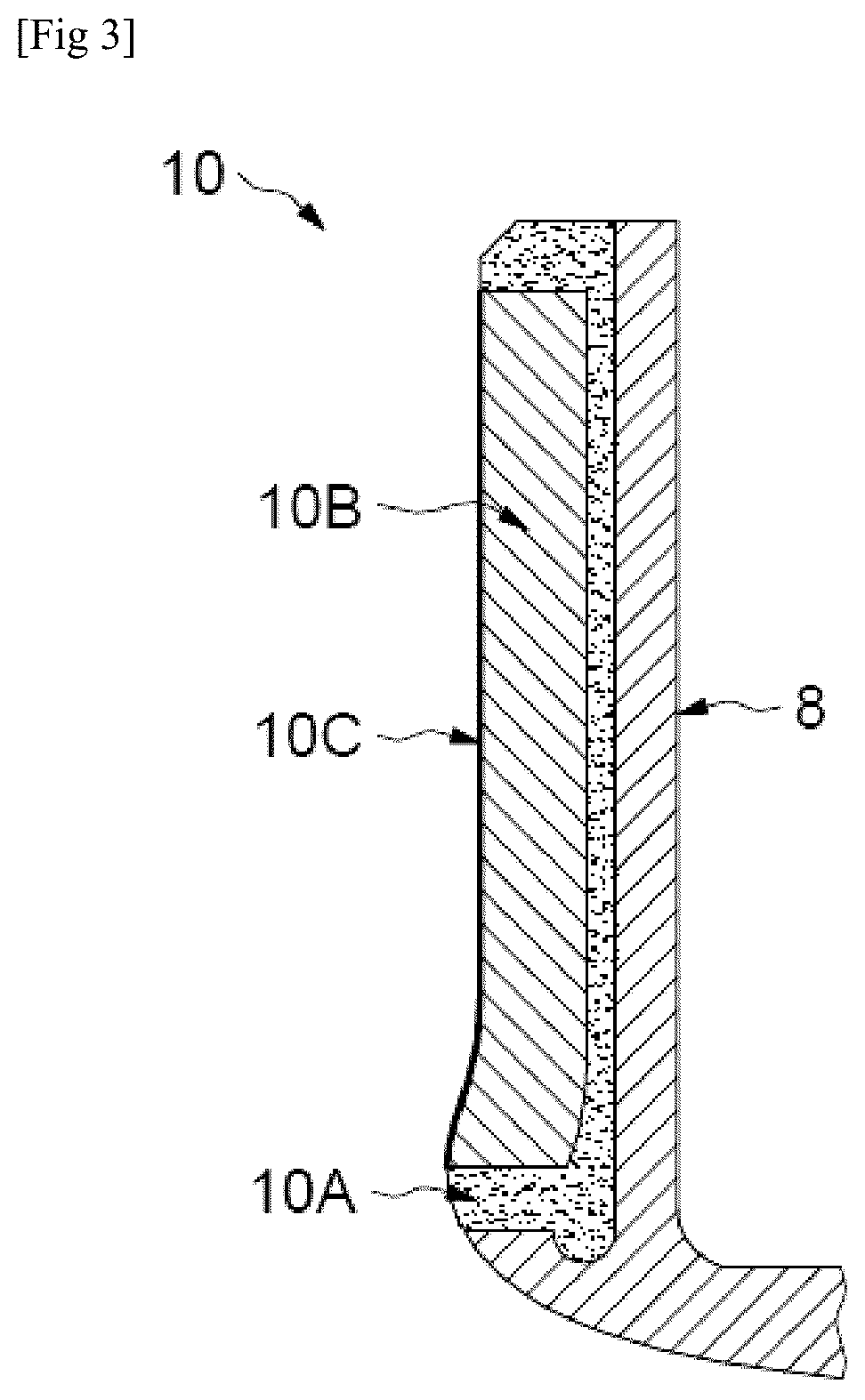 Patent US12297773 Figure 3 – Removable mechanical part for acoustic insulation of an air inlet casing