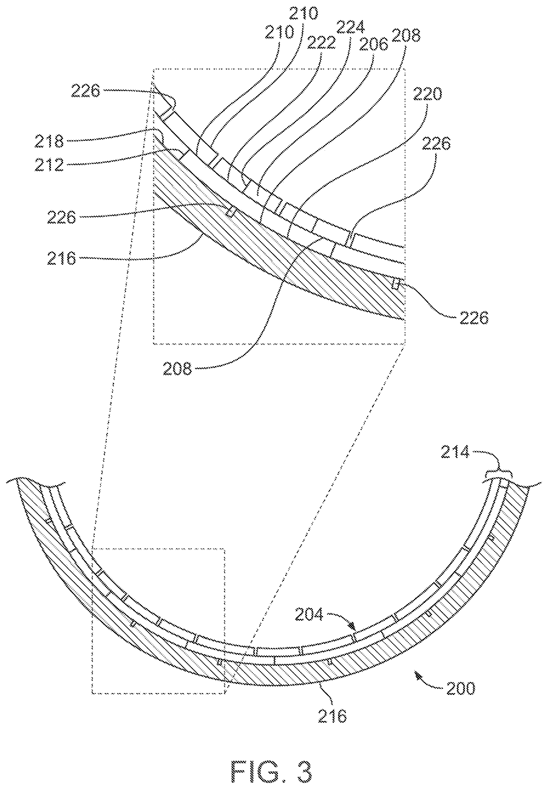 Patent US12297778 Figure 3 – Components having coating systems defined by tiles secured thereto, methods of producing the components, and aircraft comprising the components