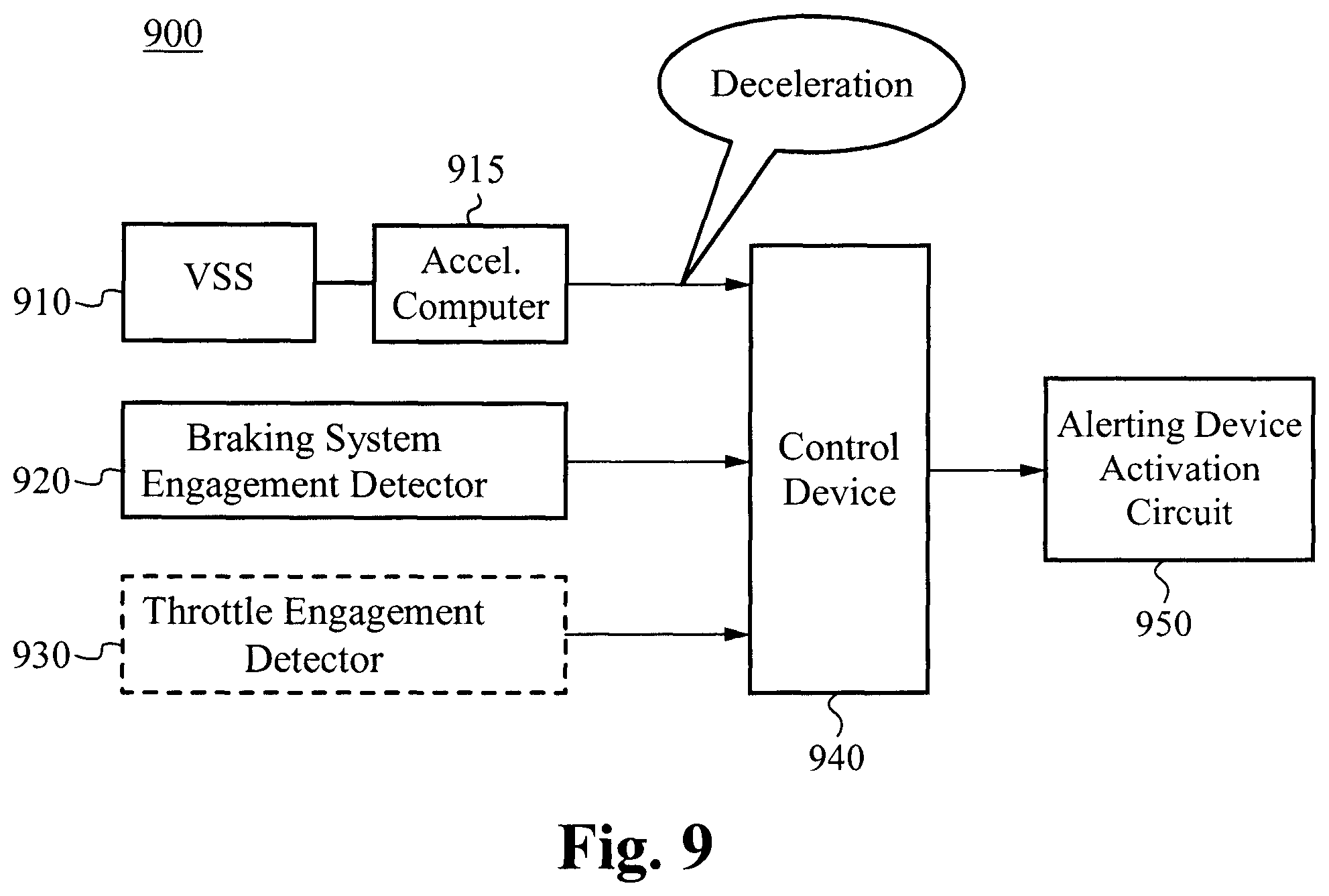 Patent US12297785 Figure 11 – Absolute acceleration sensor for use within moving vehicles