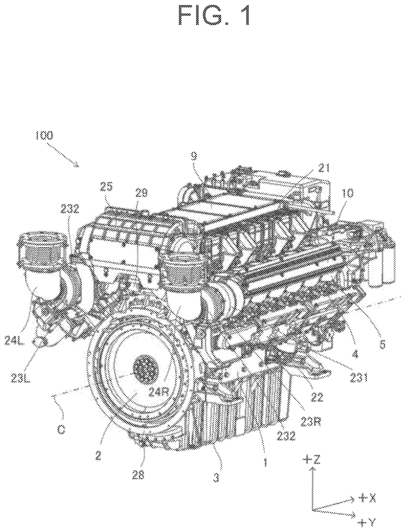 Patent US12297790 Figure 1 – Engine and flywheel housing