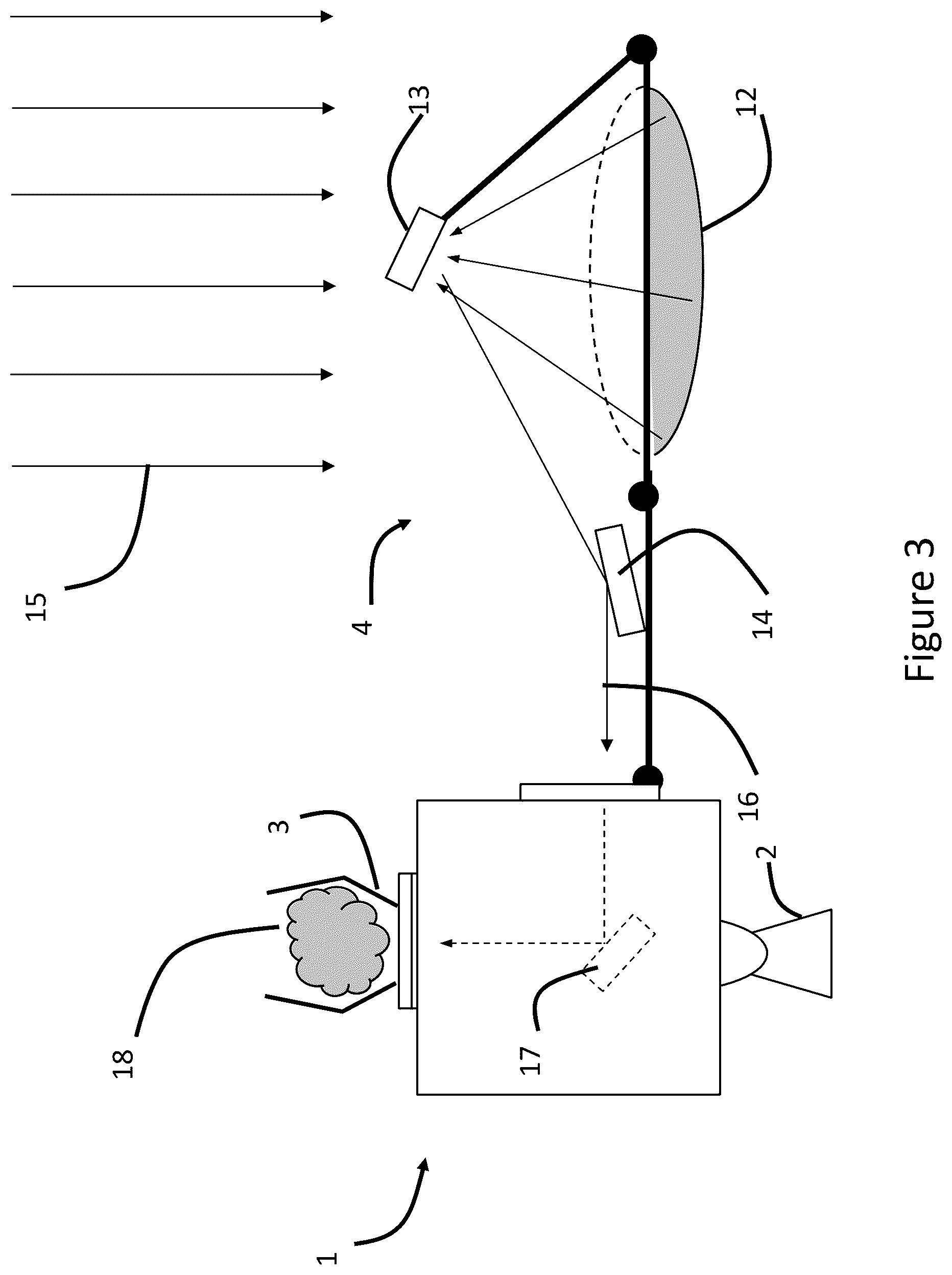Patent US12297792 Figure 3 – Hybrid solar thermal and chemical vehicle configurations for space mining applications
