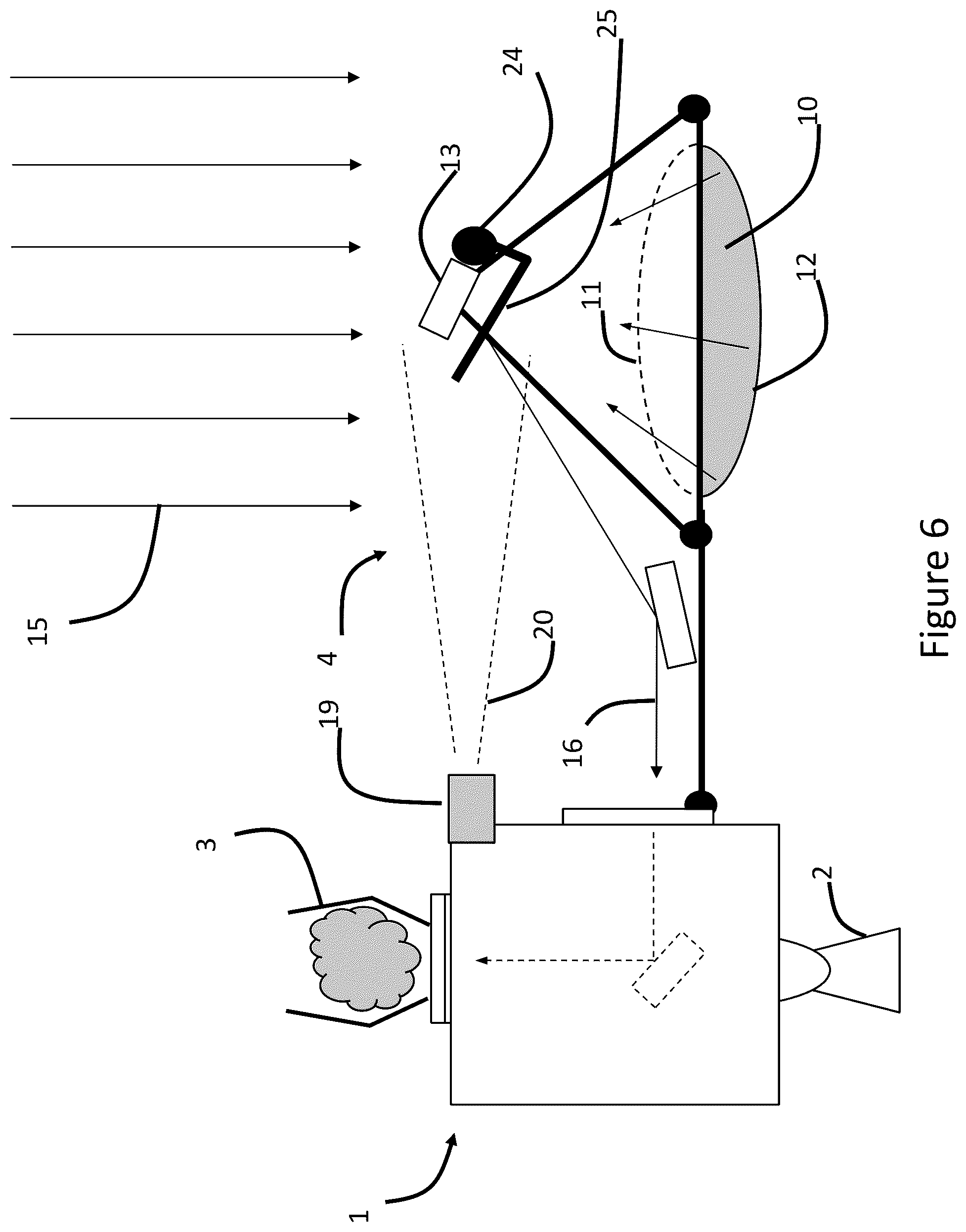 Patent US12297792 Figure 6 – Hybrid solar thermal and chemical vehicle configurations for space mining applications