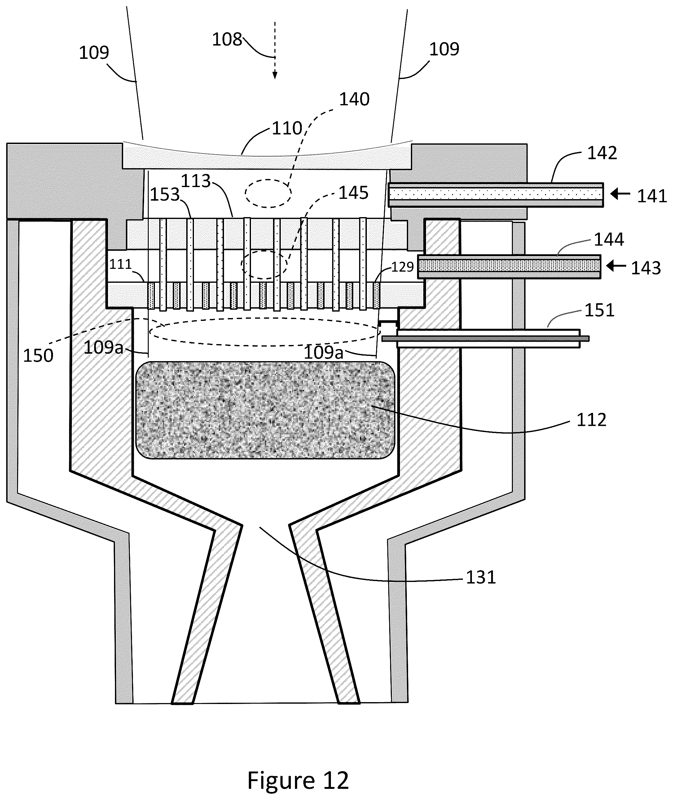 Patent US12297792 Figure 12 – Hybrid solar thermal and chemical vehicle configurations for space mining applications