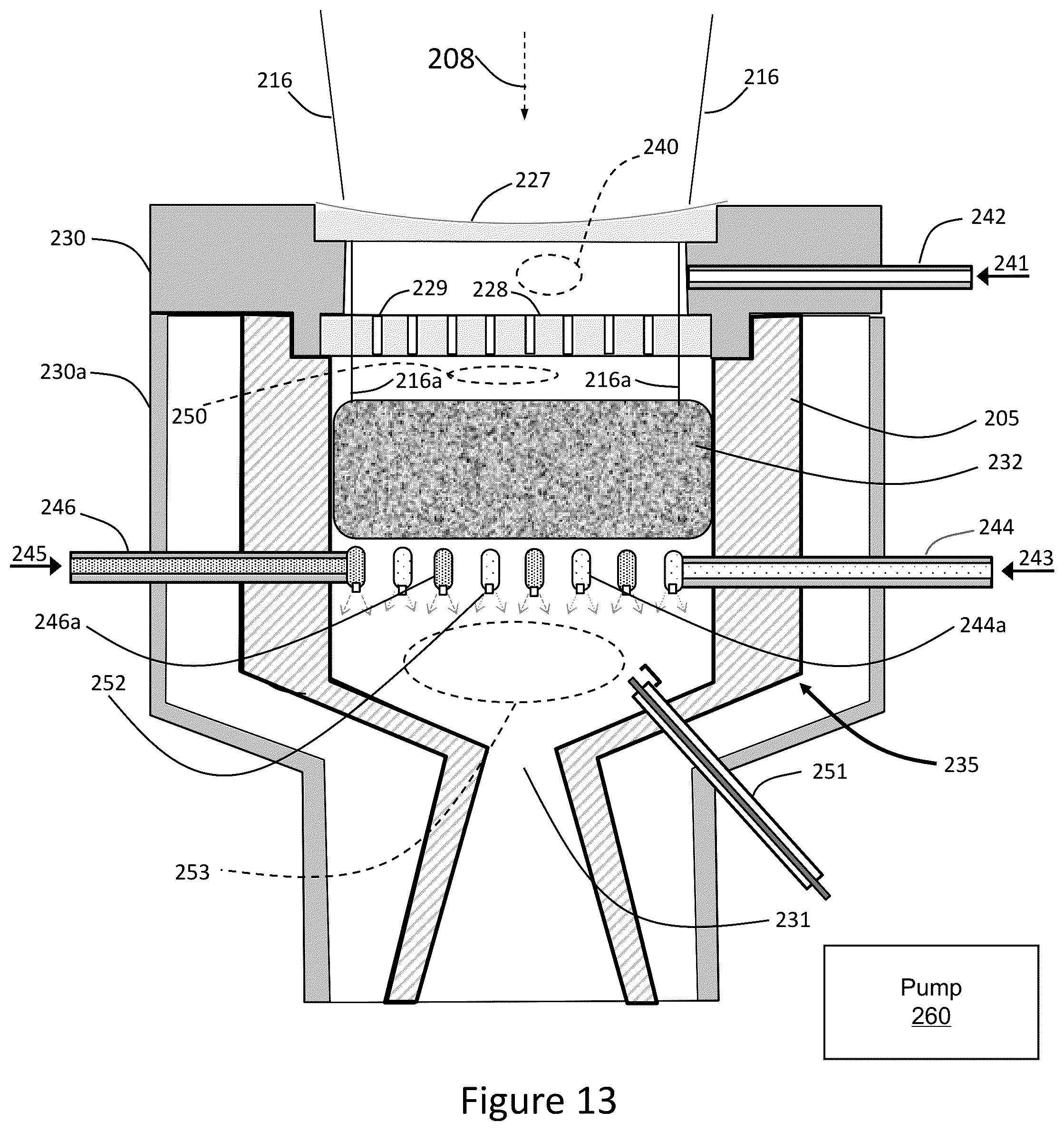 Patent US12297792 Figure 13 – Hybrid solar thermal and chemical vehicle configurations for space mining applications