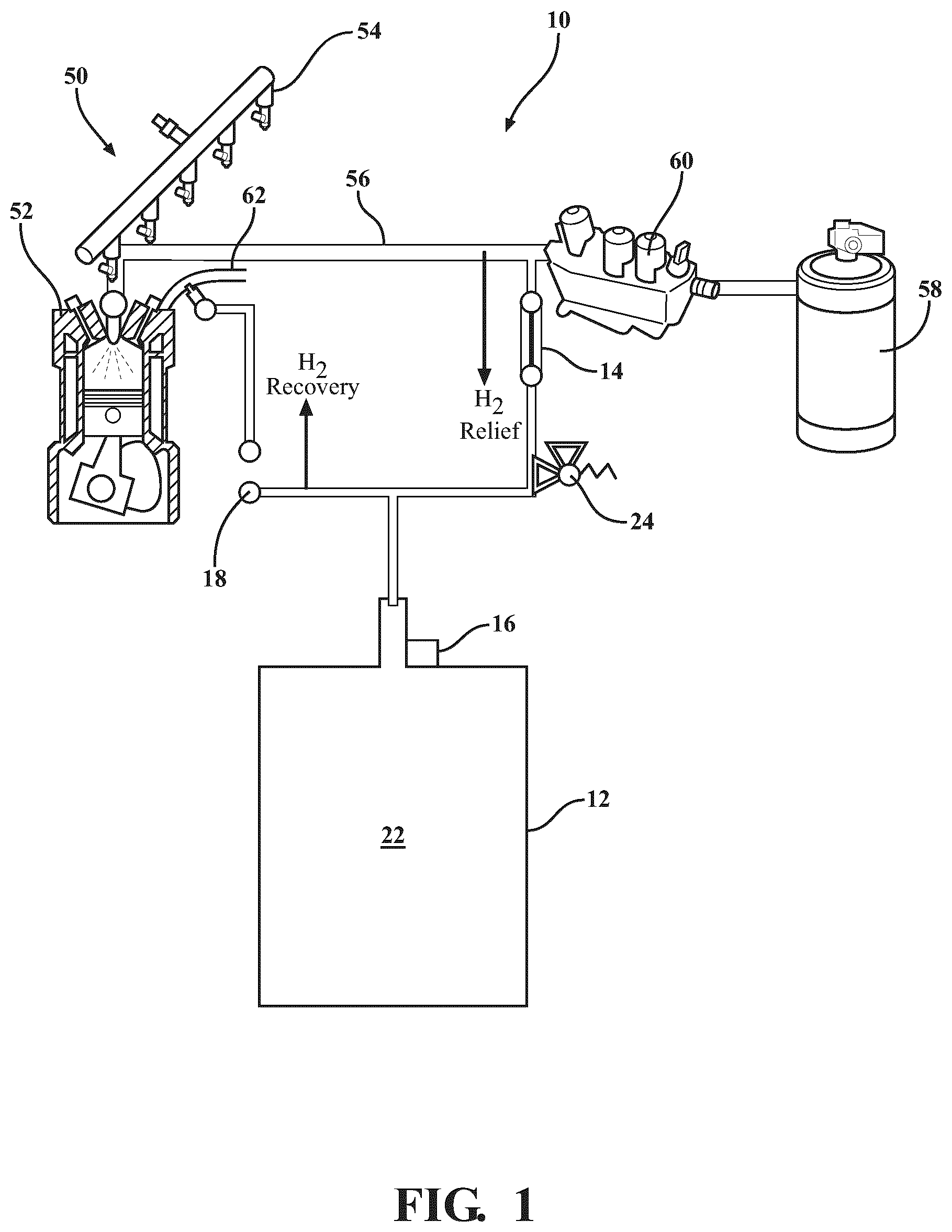 Patent US12297793 Figure 1 – Hydrogen capture canister