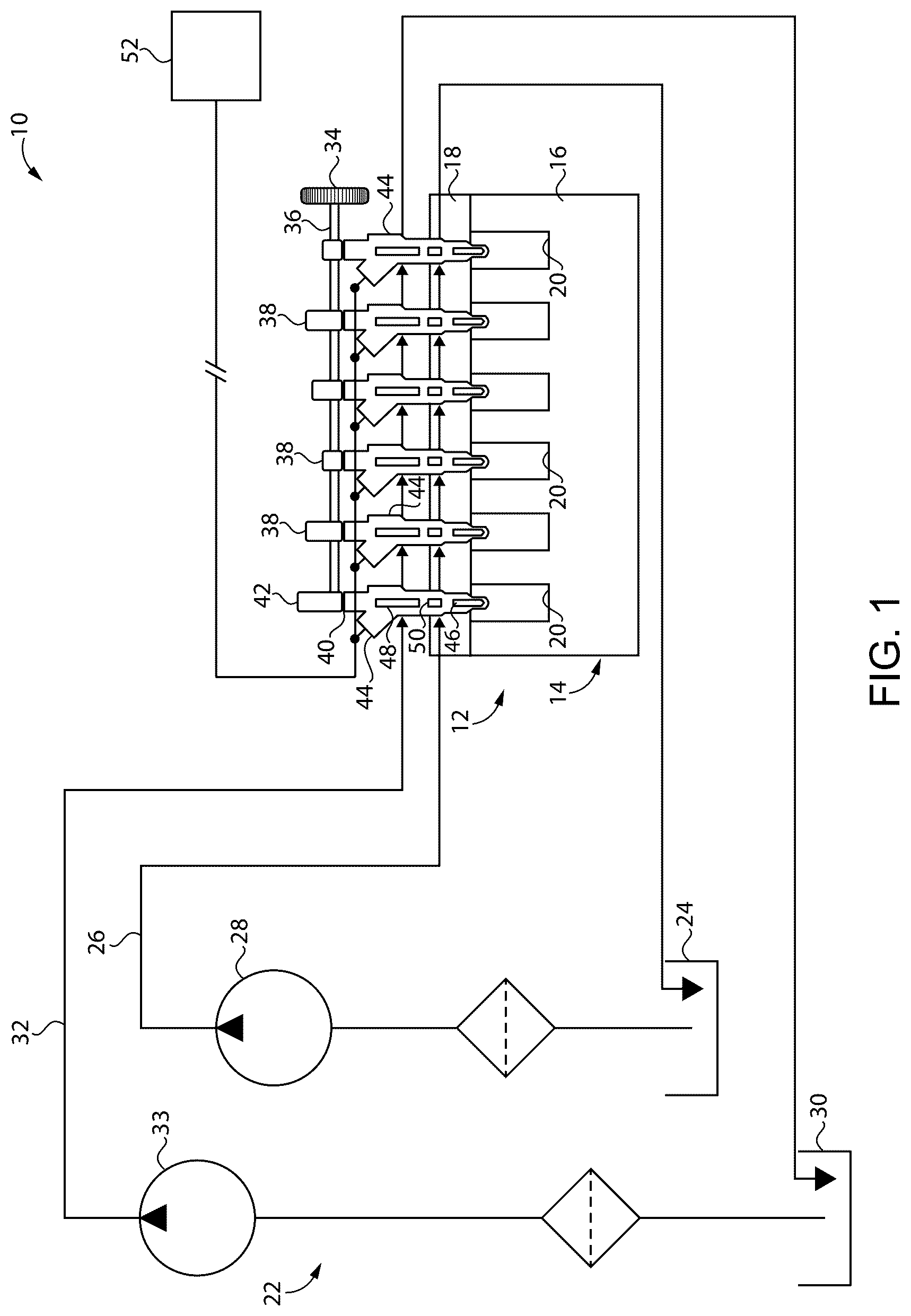 Patent US12297795 — Multi-function fuel injector valve in dual fuel system and fuel system operating method — Figure 1