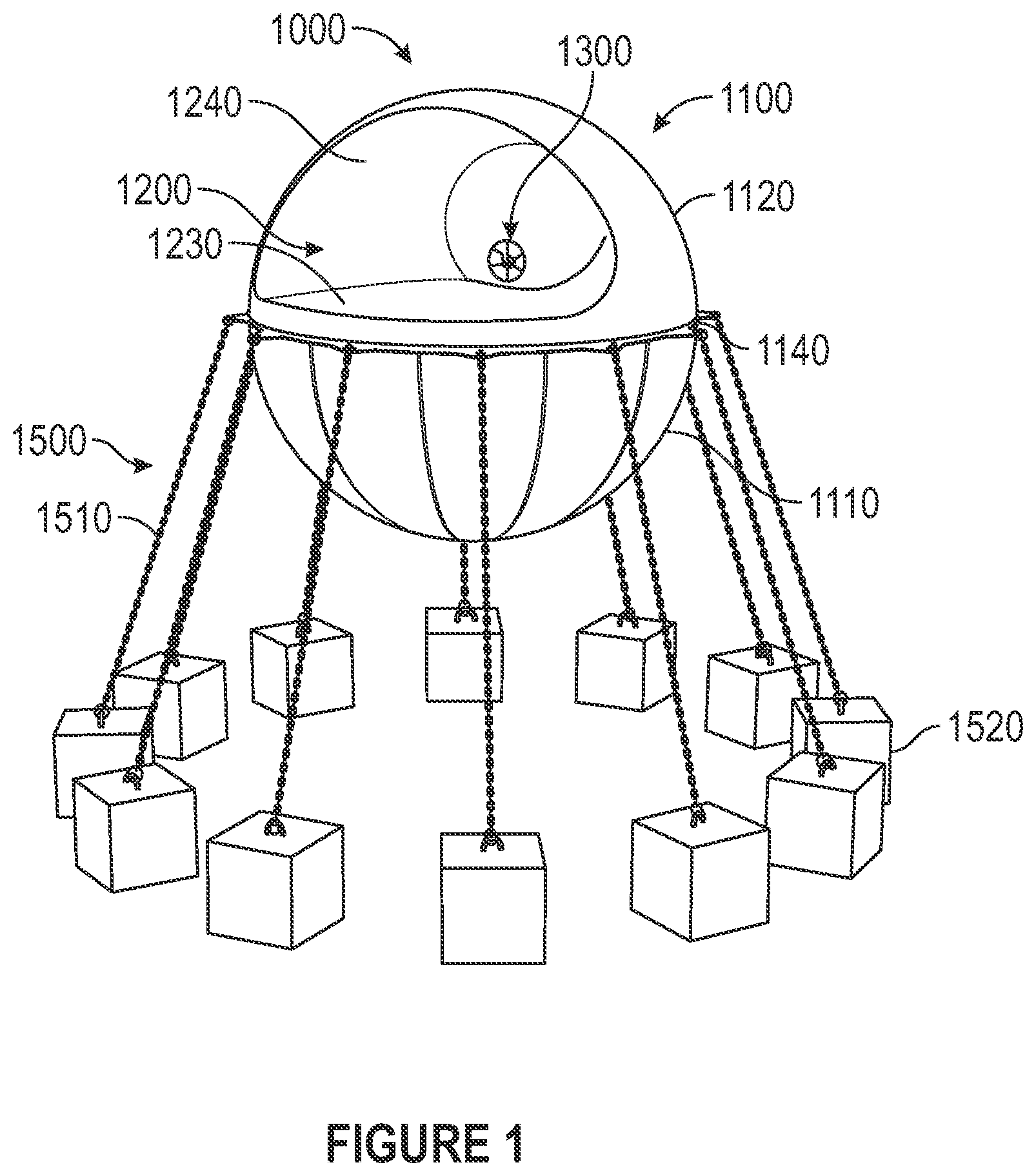 Patent US12297797 Figure 1 – Offshore floating wave generator assembly