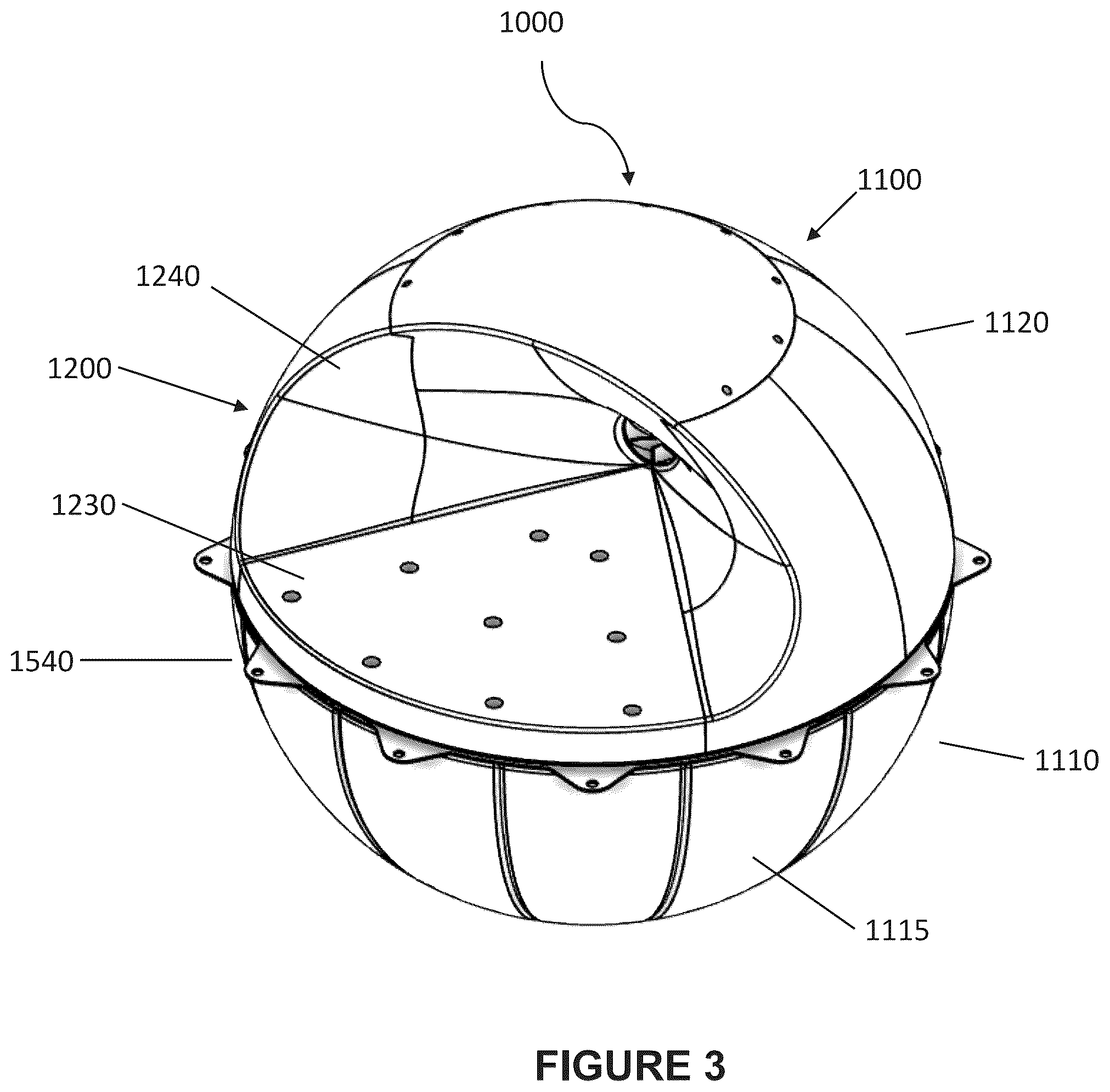 Patent US12297797 Figure 3 – Offshore floating wave generator assembly