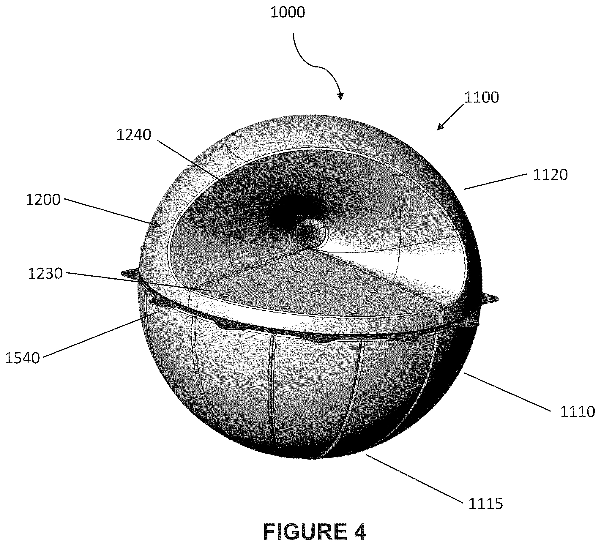 Patent US12297797 Figure 4 – Offshore floating wave generator assembly