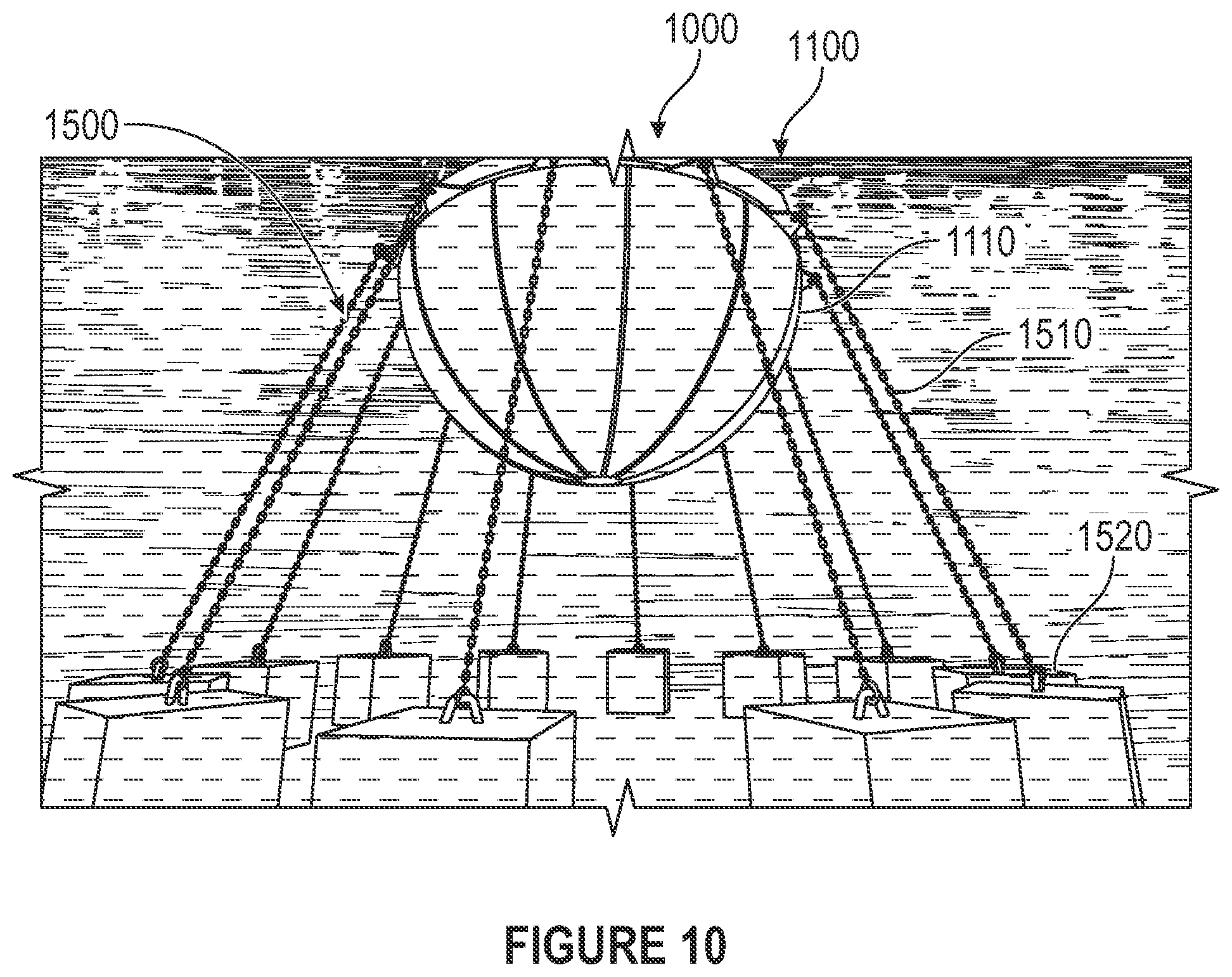 Patent US12297797 Figure 10 – Offshore floating wave generator assembly