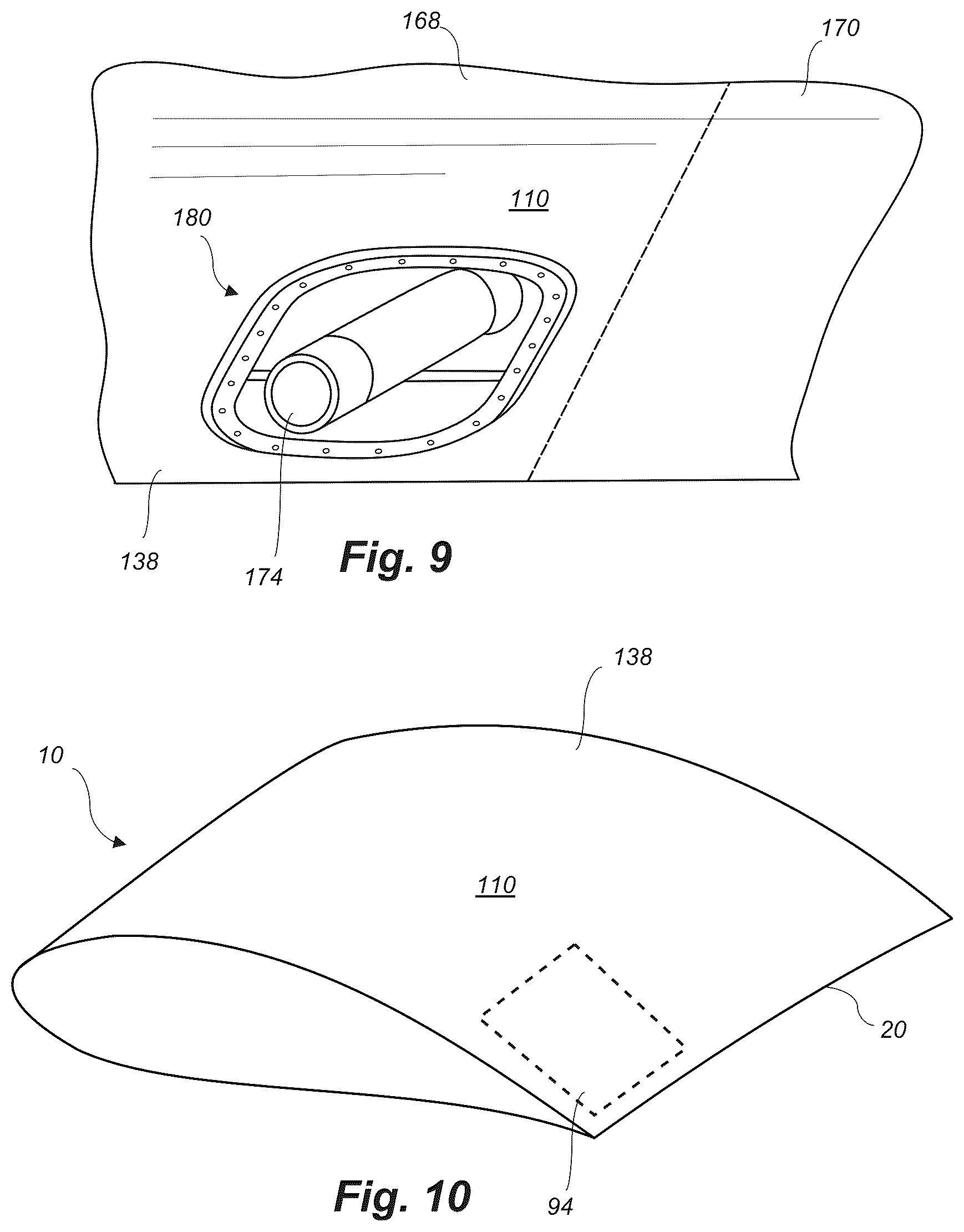 Patent US12297800 Figure 5 – Wind turbine rotor blade with framed access window