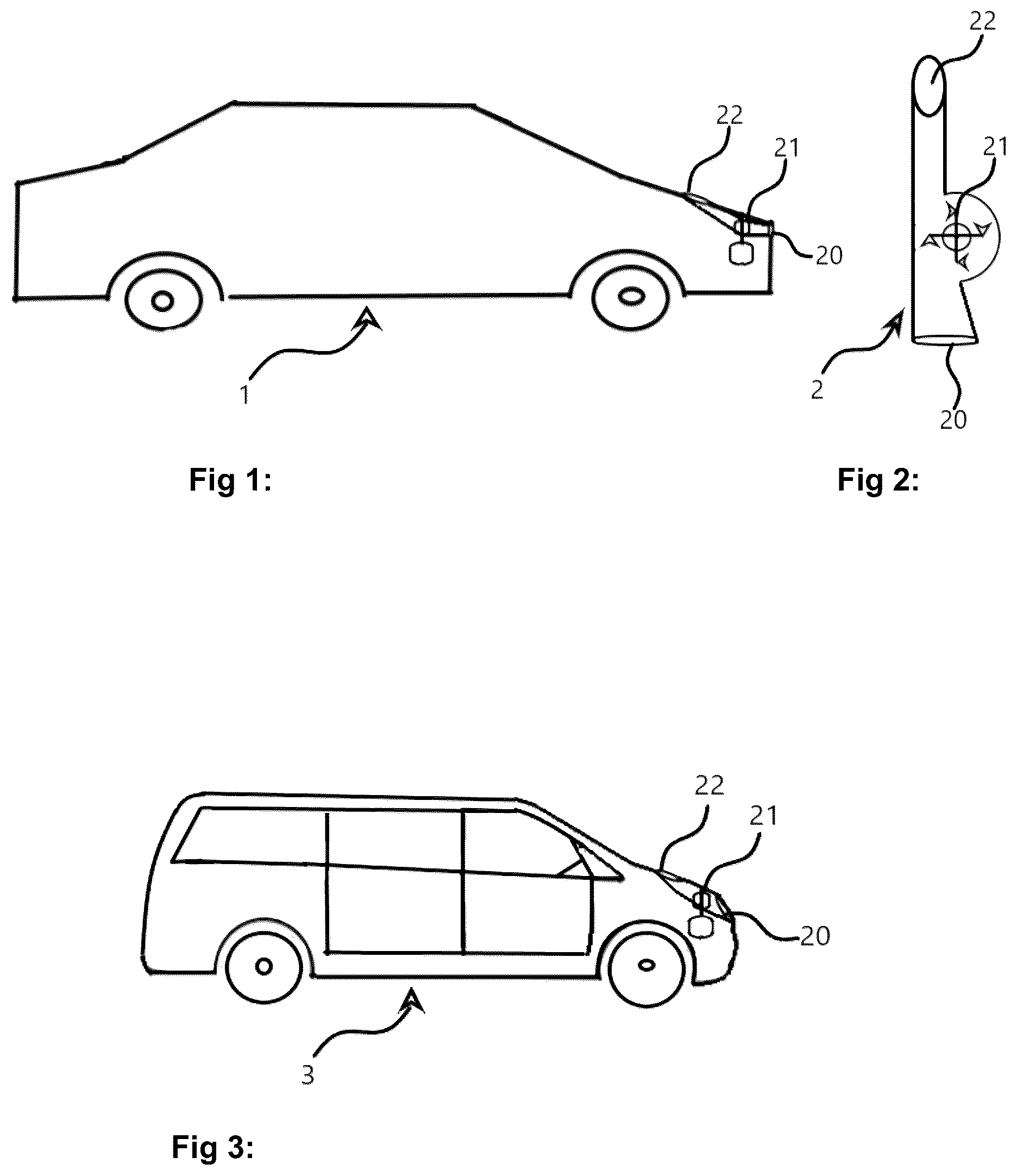 Patent US12297802 Figure 1 – Vertical axis wind turbine system for transportation vehicles