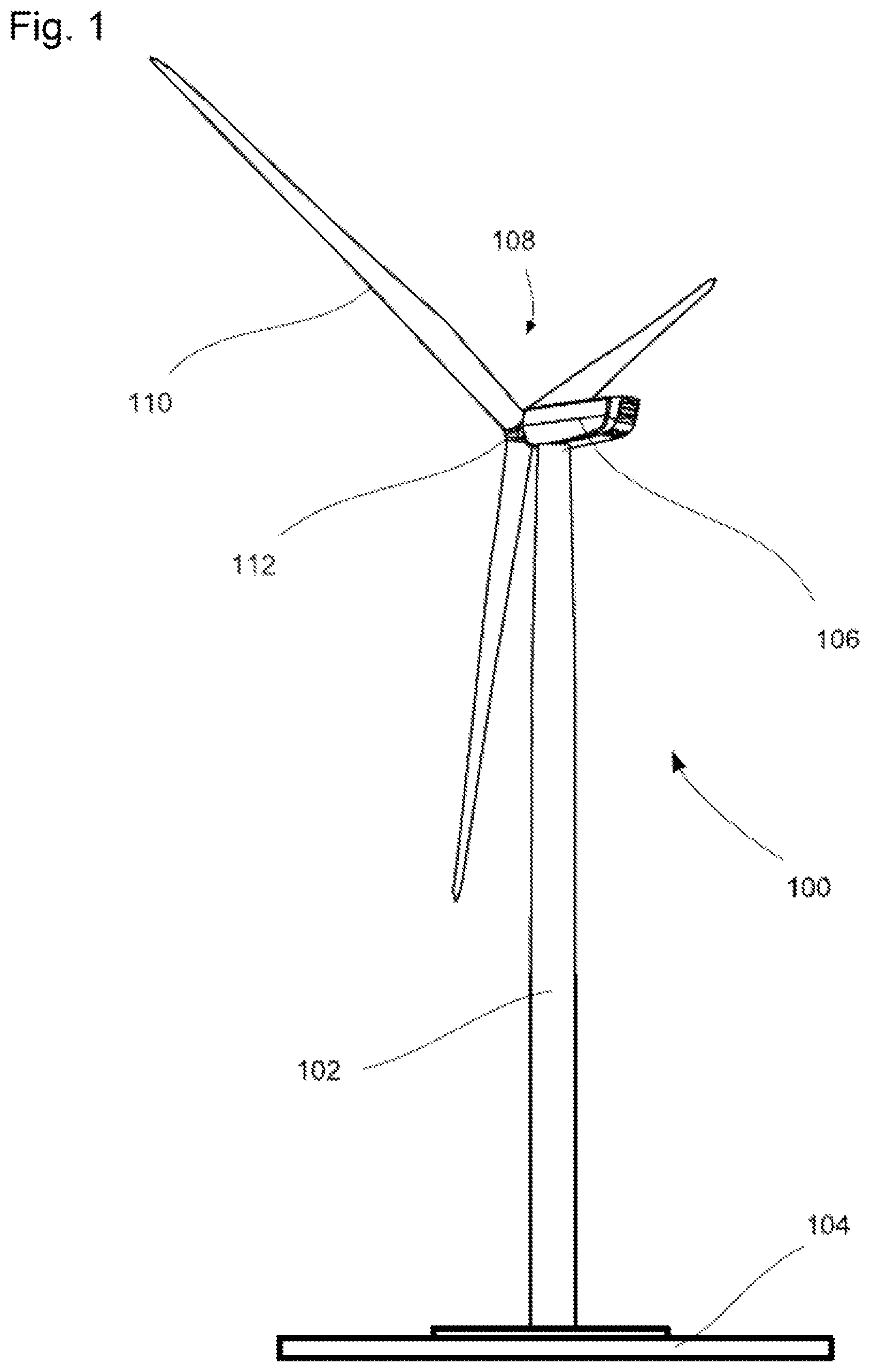 Patent US12297803 Figure 1 – System for handling a wind turbine tower section and corresponding method
