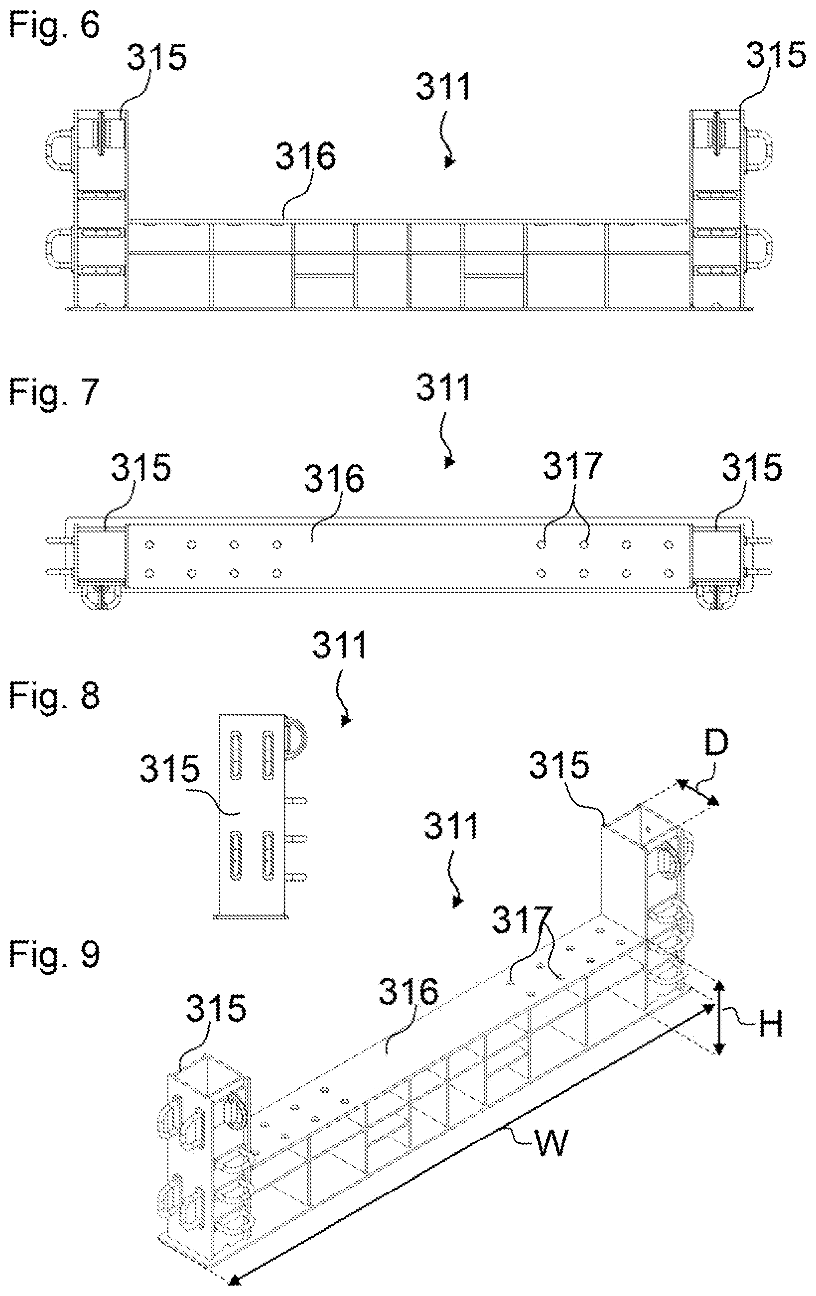 Patent US12297803 Figure 6 – System for handling a wind turbine tower section and corresponding method