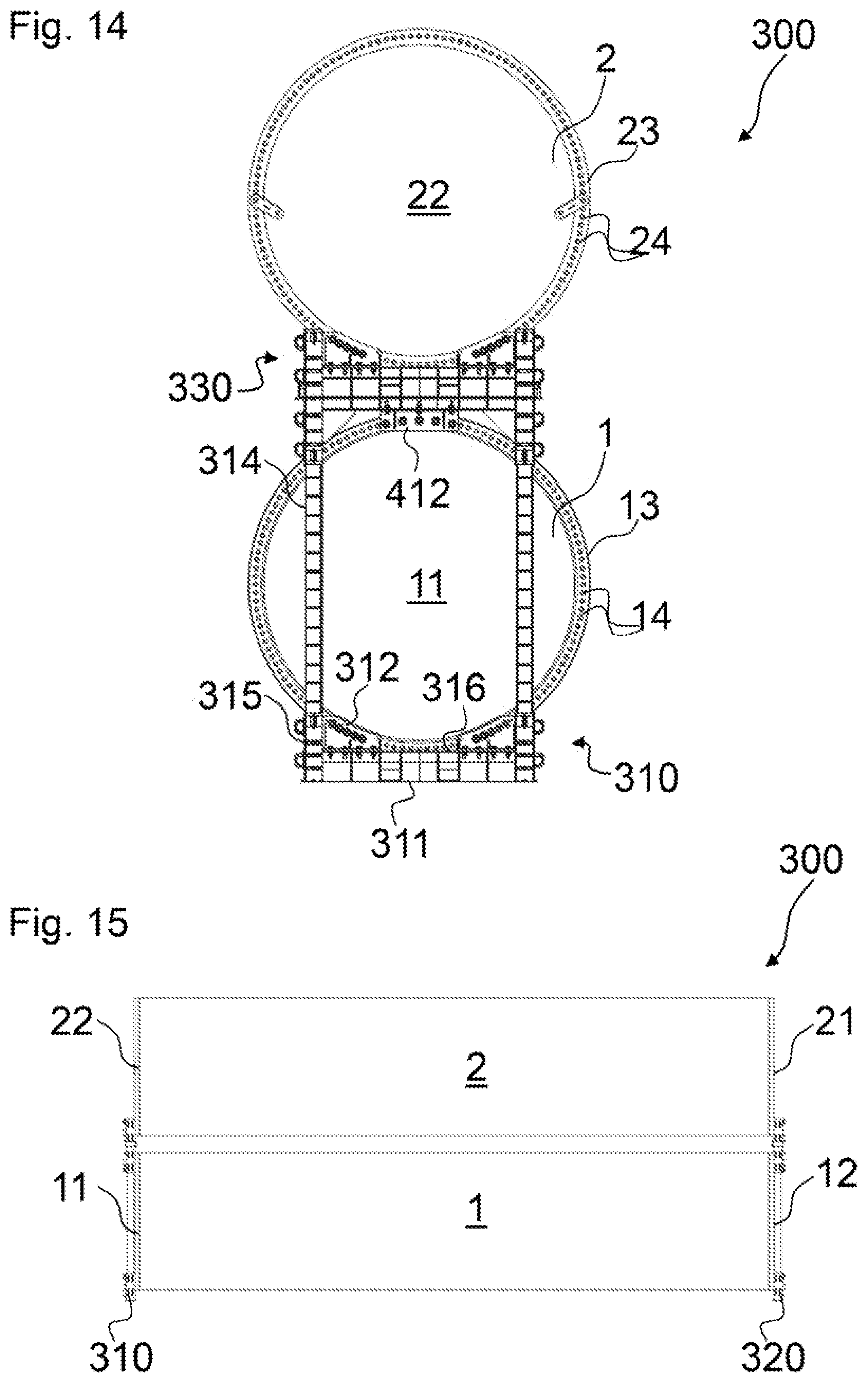 Patent US12297803 Figure 8 – System for handling a wind turbine tower section and corresponding method
