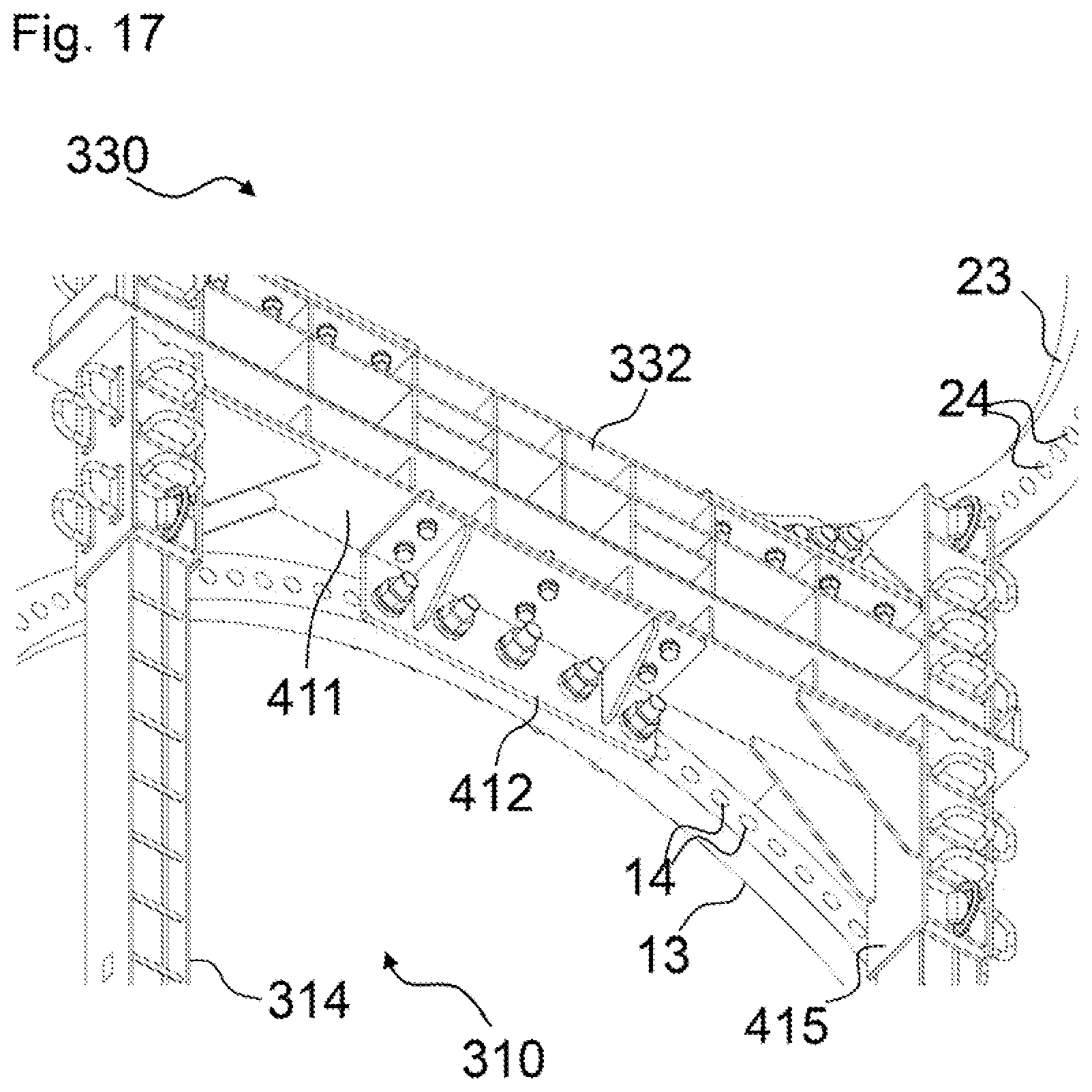 Patent US12297803 Figure 10 – System for handling a wind turbine tower section and corresponding method