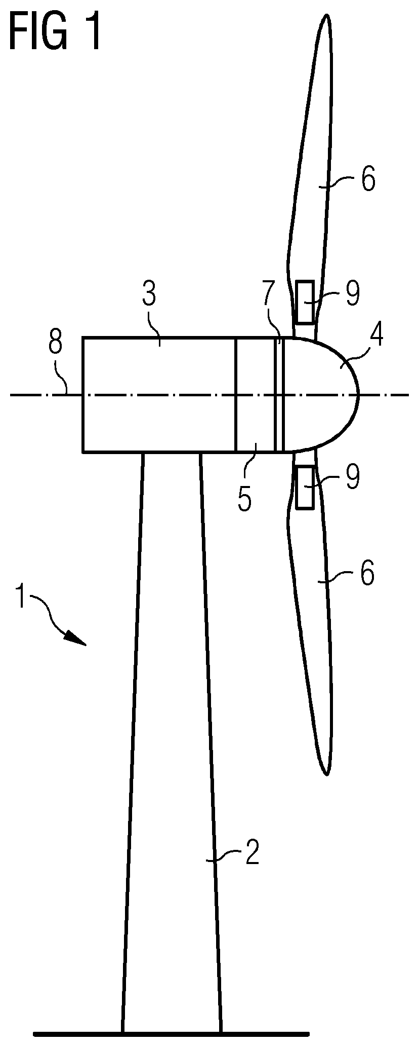 Patent US12297810 — Device and method for controlling a wind turbine based on a change element — Figure 1