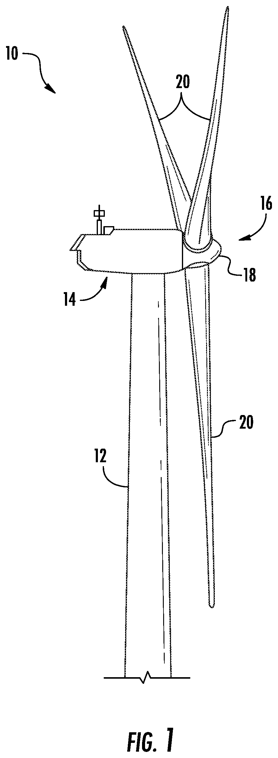 Patent US12297812 Figure 1 – System and method for reducing farm-level power oscillations in the grid induced by a wind farm
