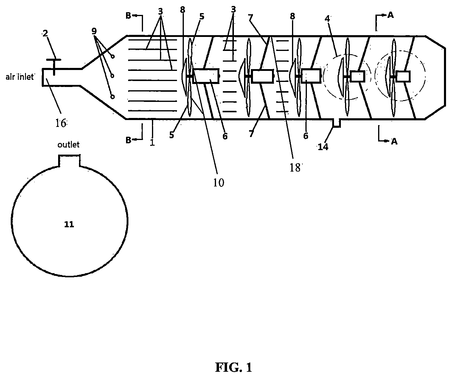 Patent US12297814 Figure 1 – Compressed air pipeline power generation device