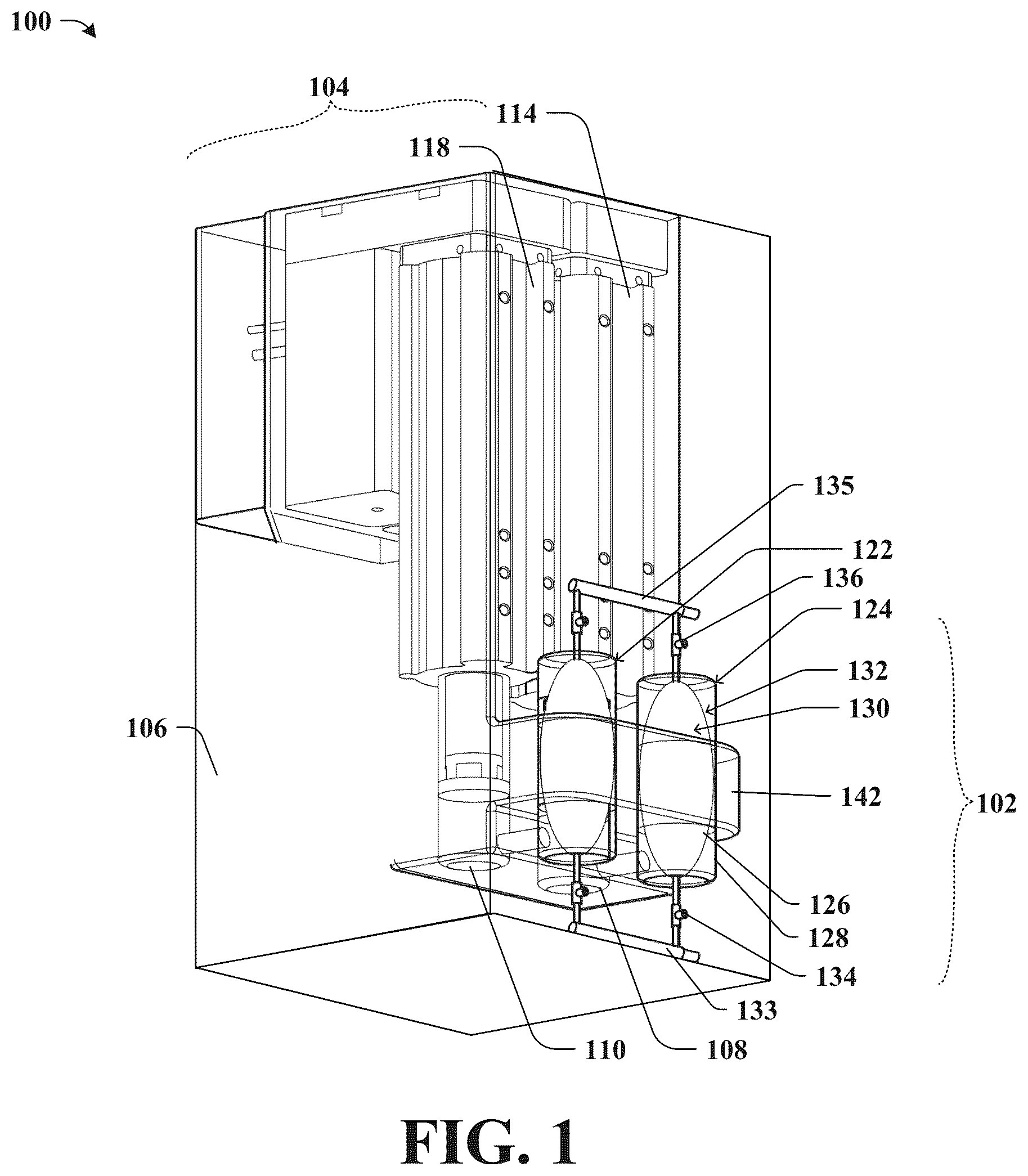 Patent US12297825 Figure 1 – Expandable, inner liner pump