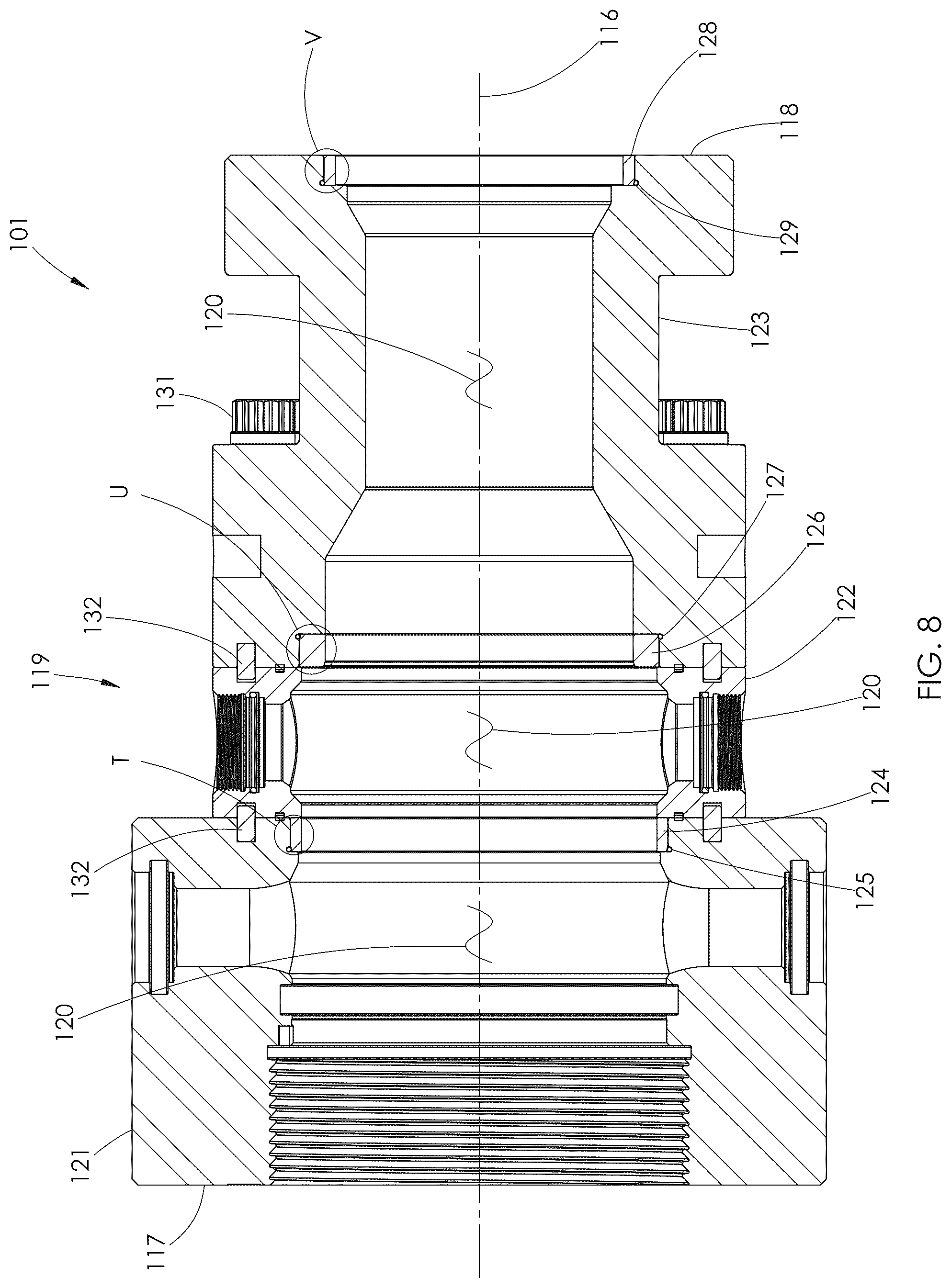 Patent US12297827 Figure 6 – Fluid end with clamped retention
