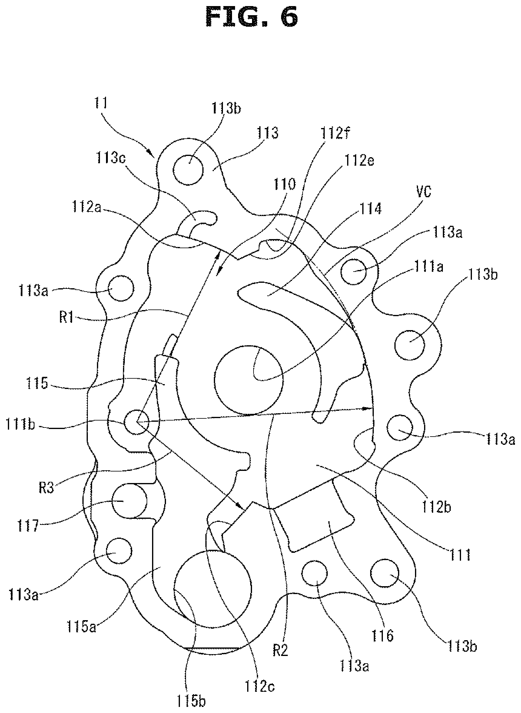 Patent US12297829 Figure 6 – Variable-capacity oil pump