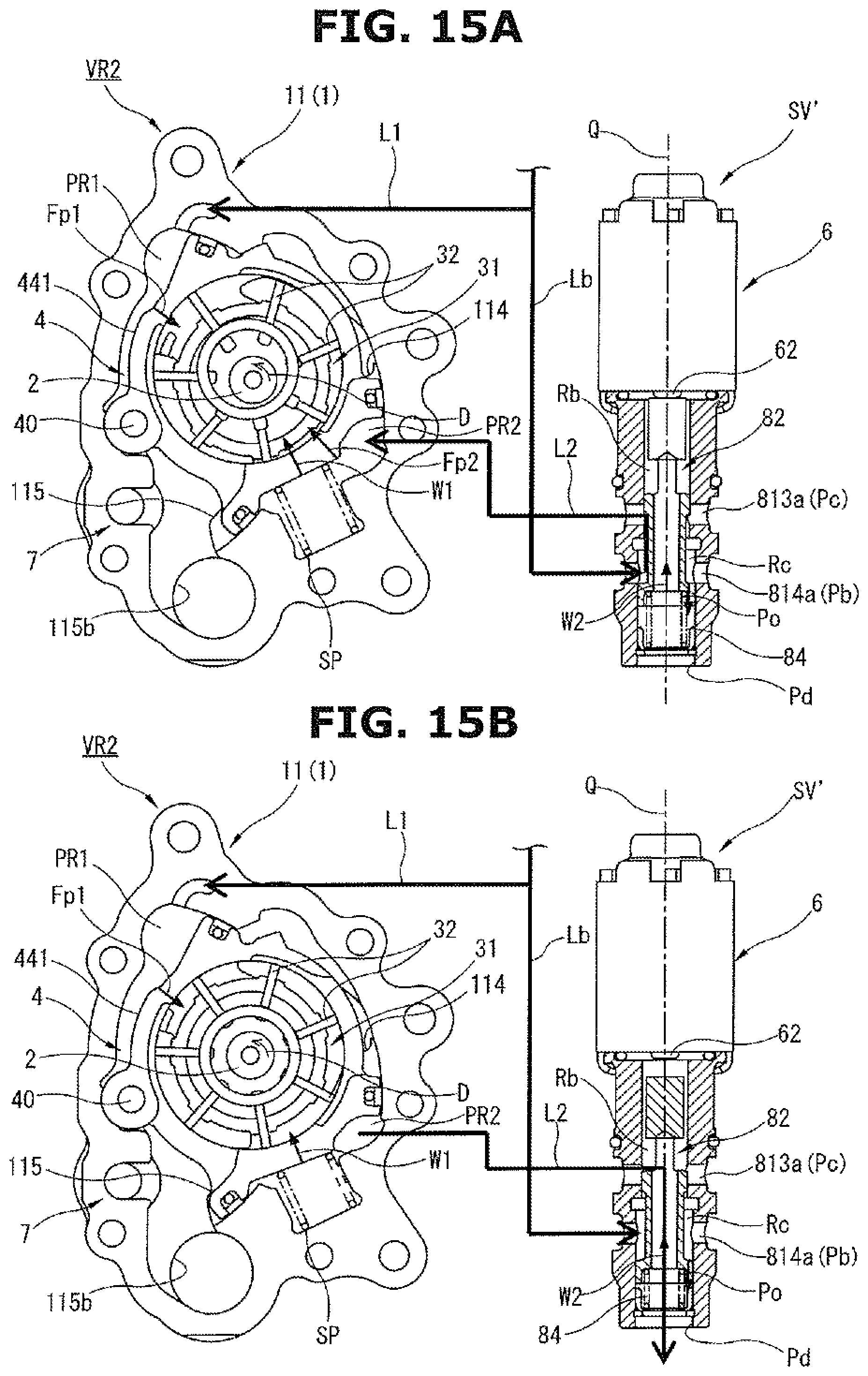 Patent US12297829 Figure 15 – Variable-capacity oil pump