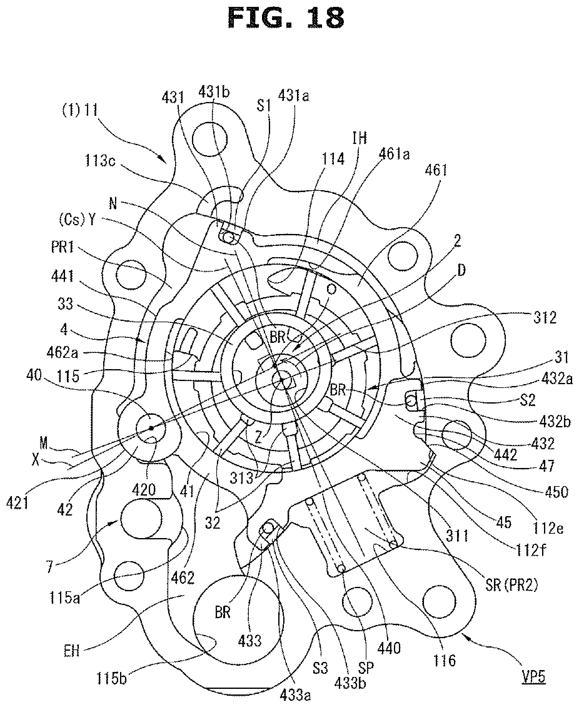 Patent US12297829 Figure 18 – Variable-capacity oil pump