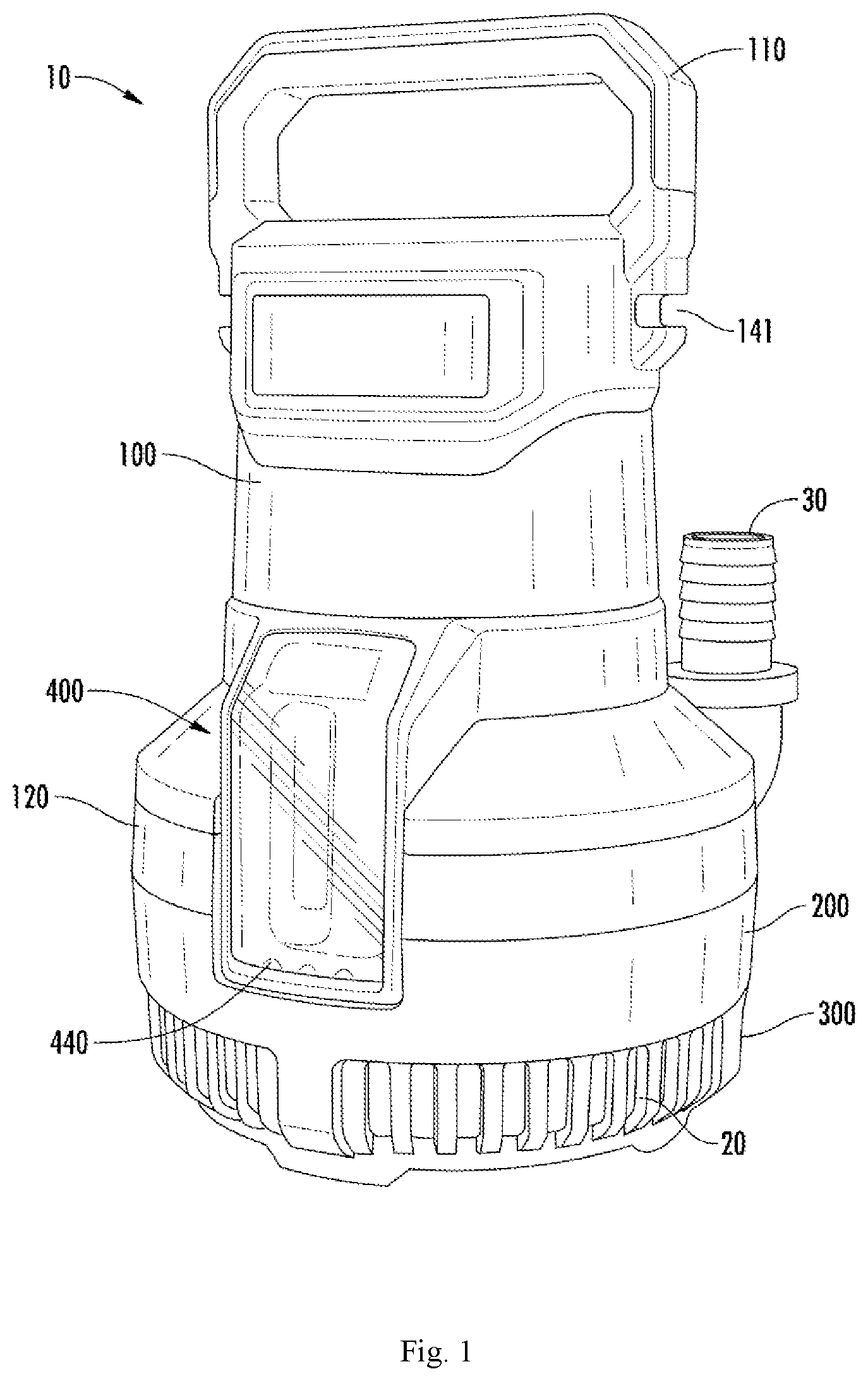 Patent US12297837 Figure 1 – Submersible pump