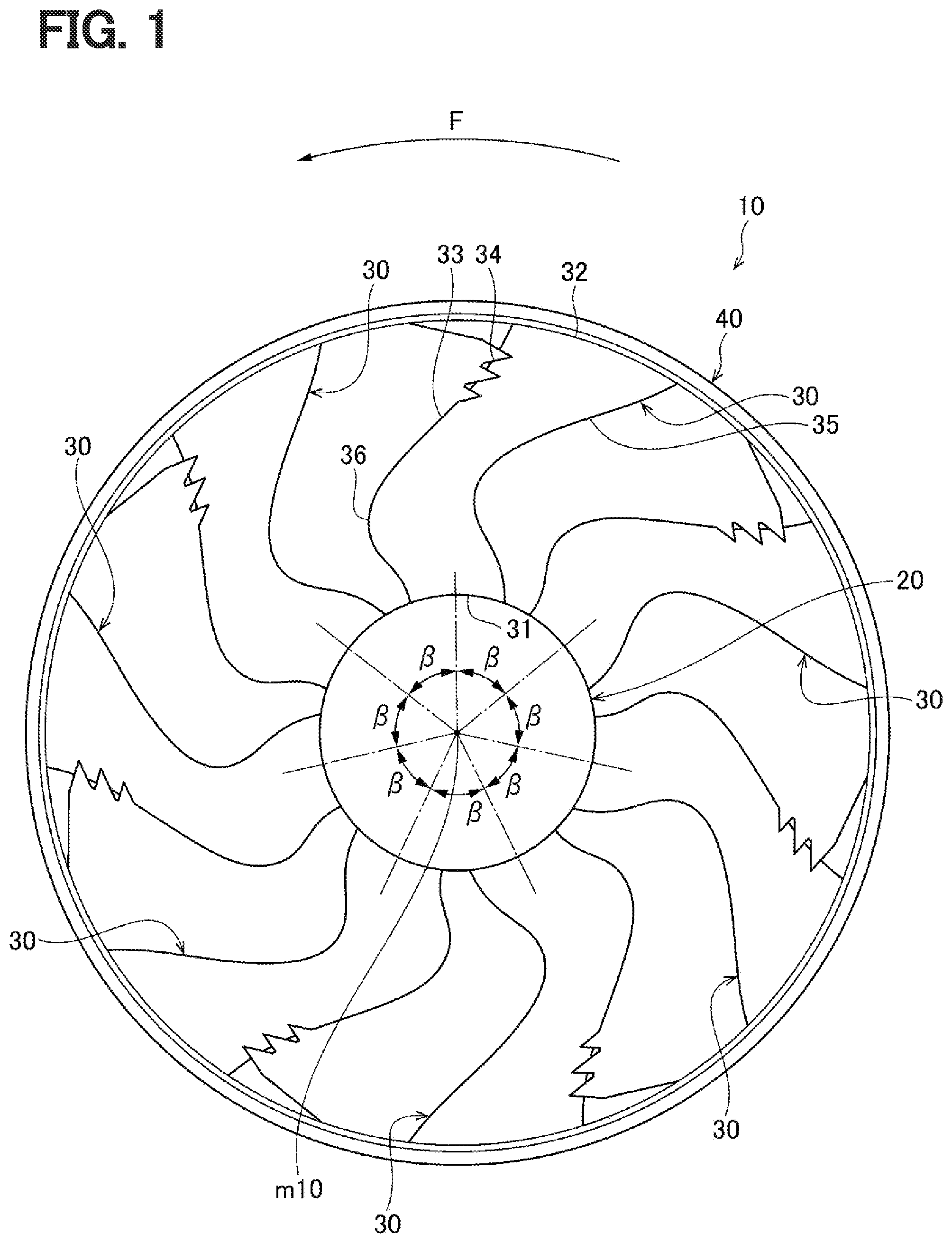 Patent US12297840 Figure 1 – Blower fan