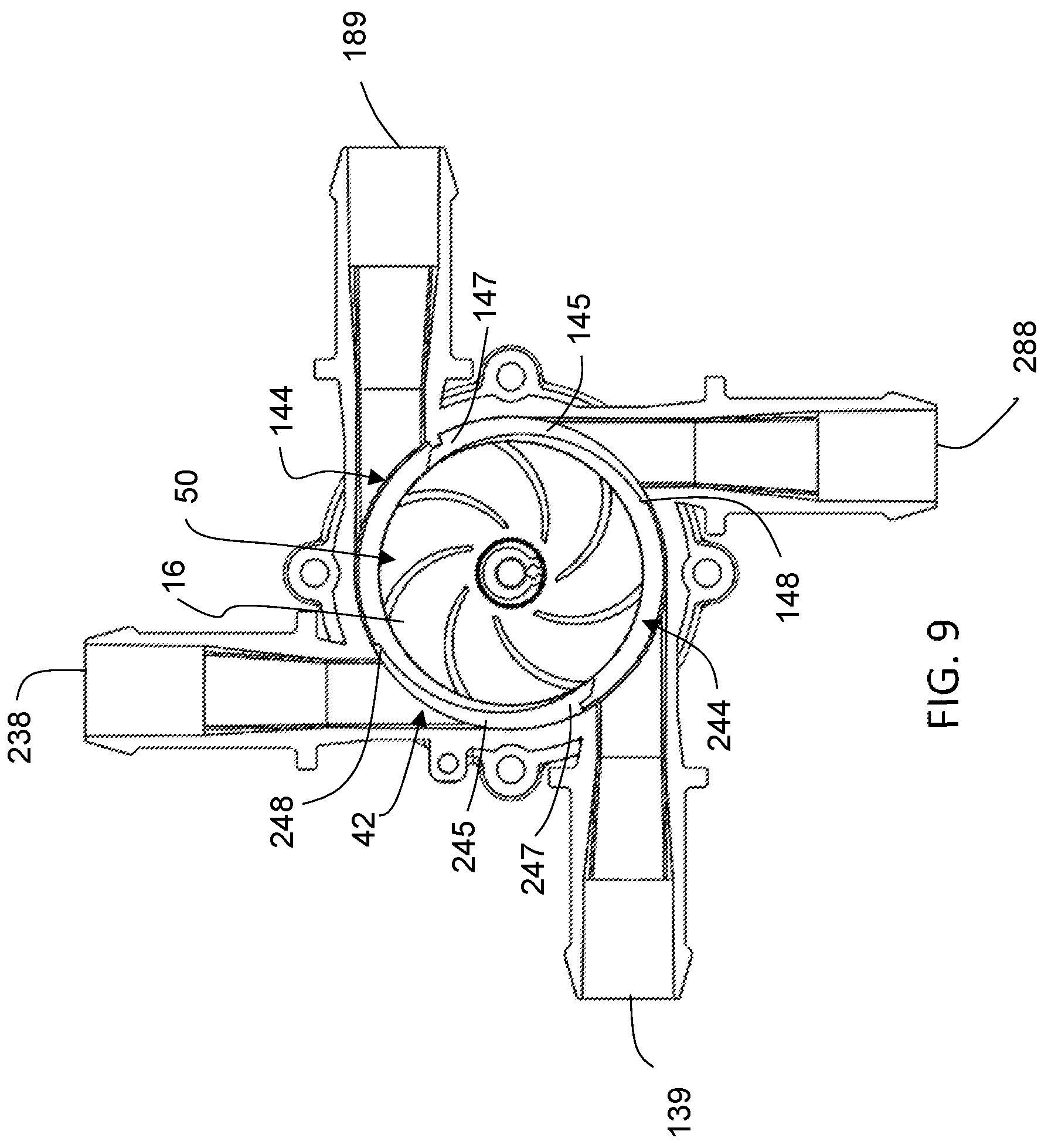 Patent US12297843 Figure 9 – Multiport fluid pump with integrated valve