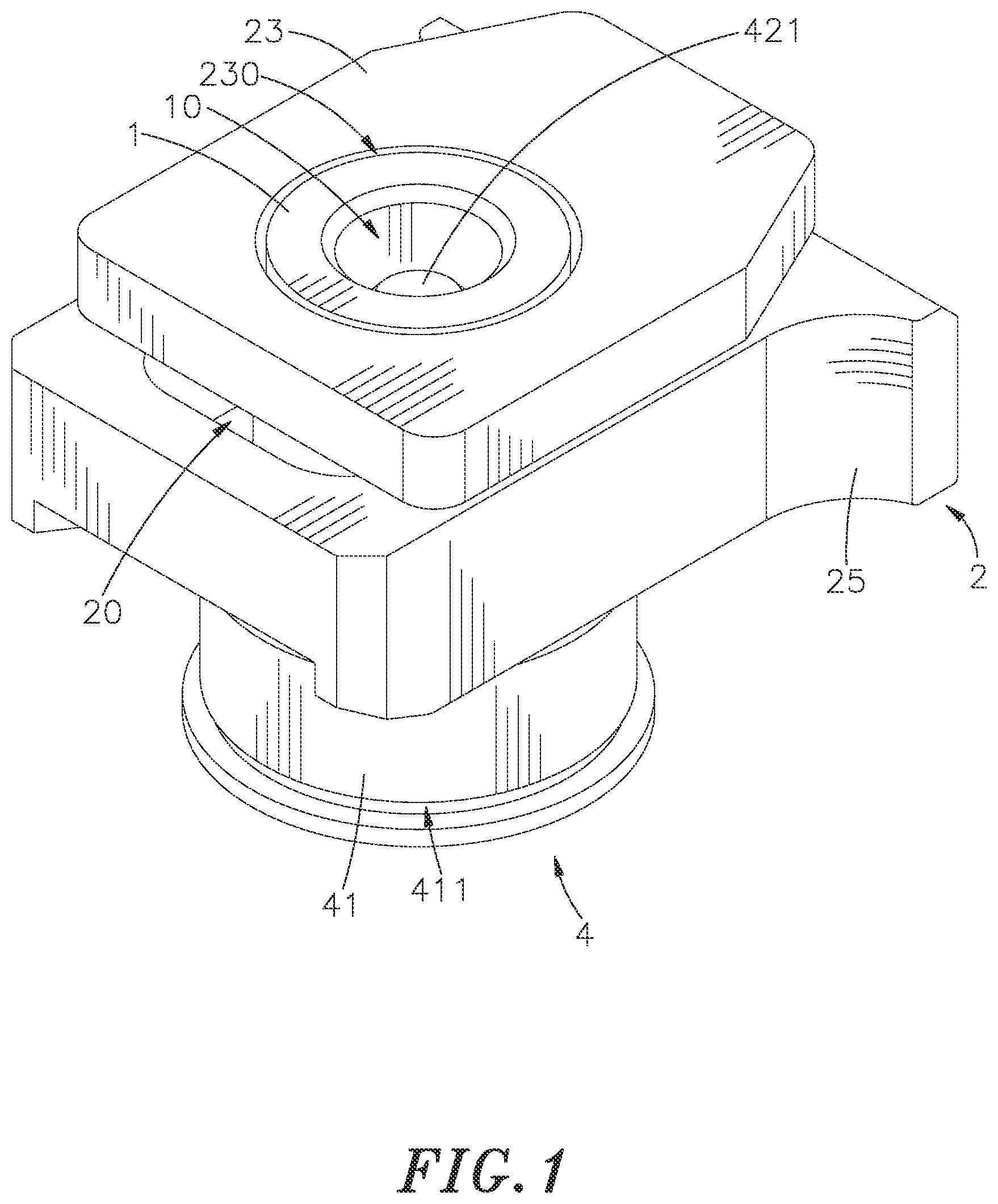 Patent US12297853 Figure 1 – Push controlled positioning device