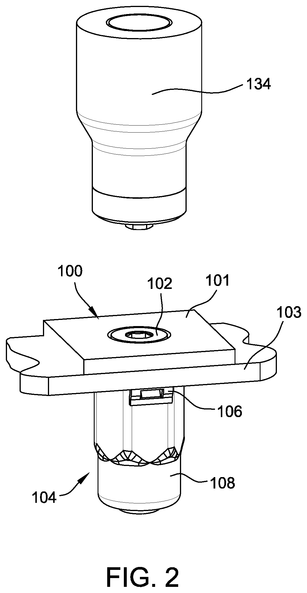 Patent US12297857 Figure 2 – Fastener assemblies and nut plate assemblies for fastener assemblies