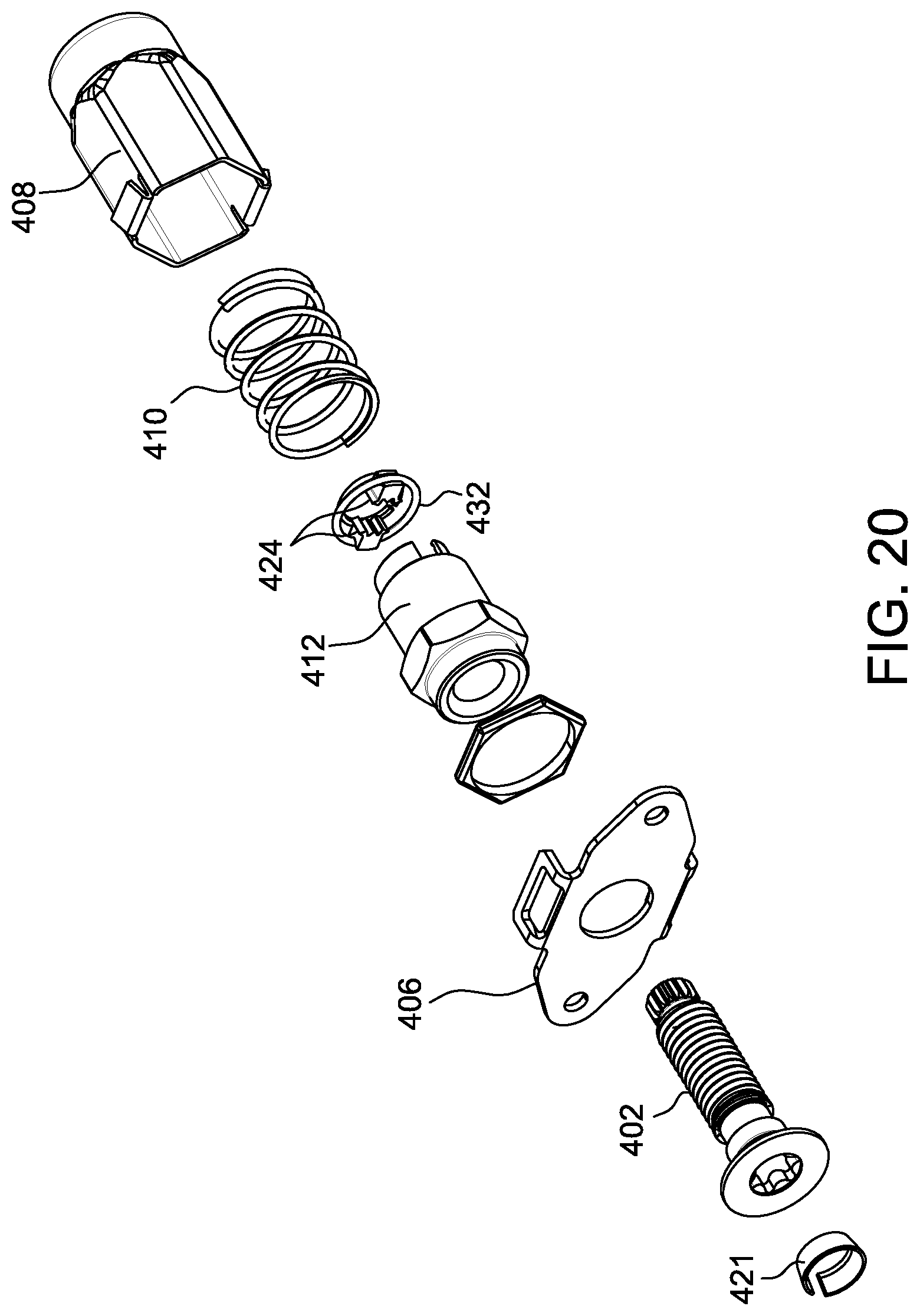 Patent US12297857 Figure 20 – Fastener assemblies and nut plate assemblies for fastener assemblies