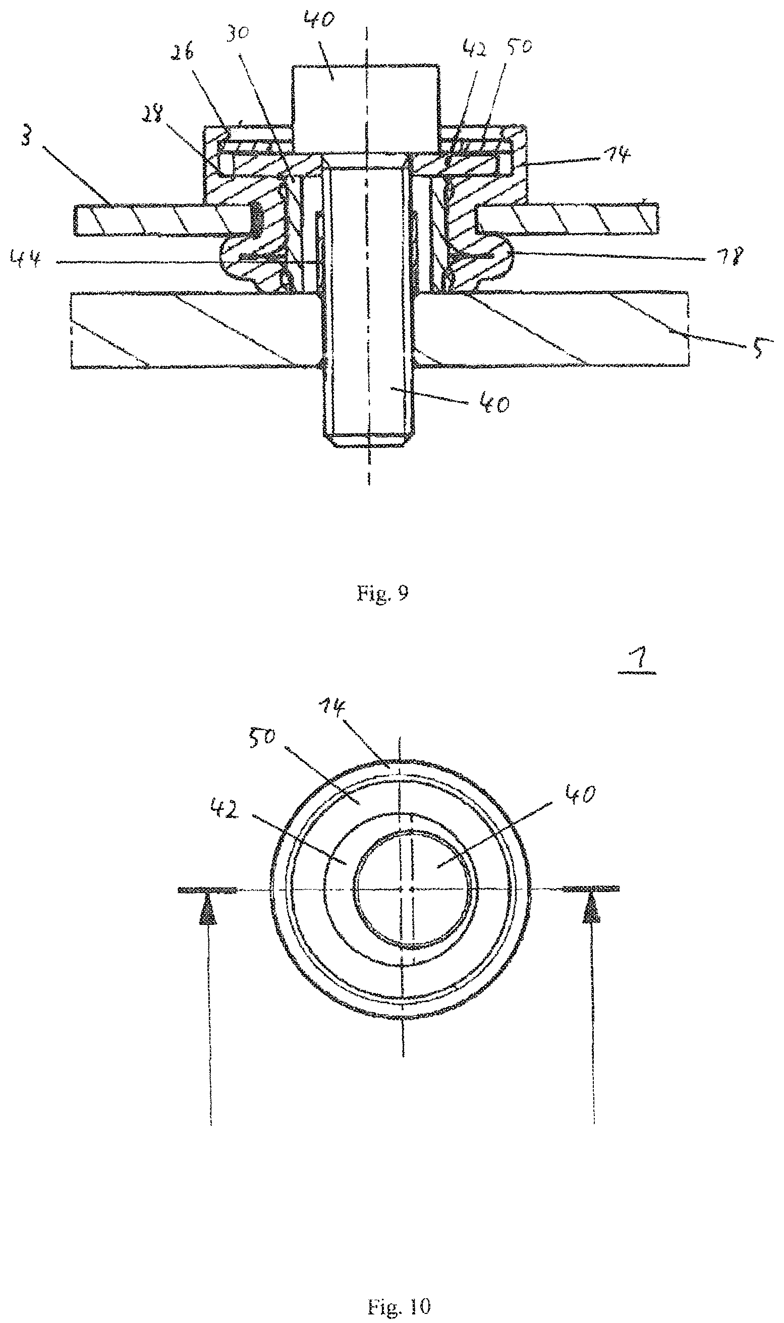 Patent US12297858 Figure 5 – Outer sleeve of a connection element without a female thread and having a damping function, connection element comprising an outer sleeve, and corresponding connection and manufacturing method