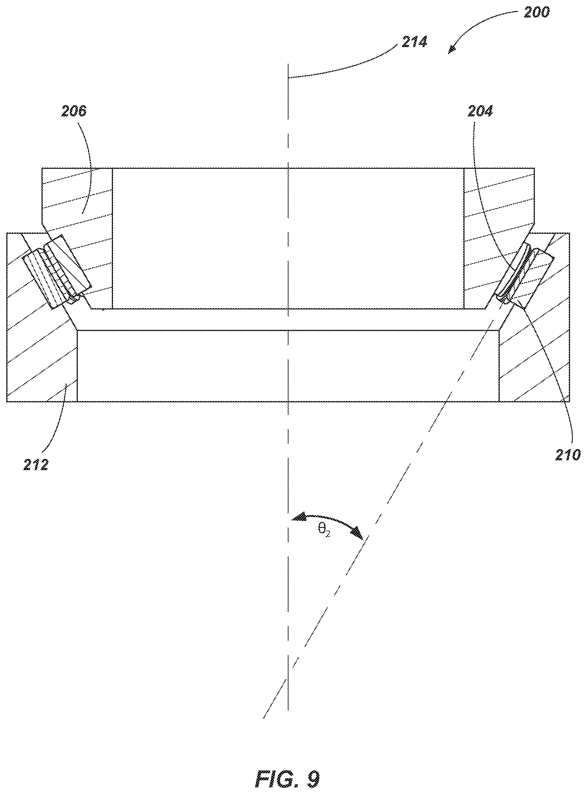 Patent US12297860 Figure 5 – Bearing assemblies, apparatuses, and methods including bearing elements