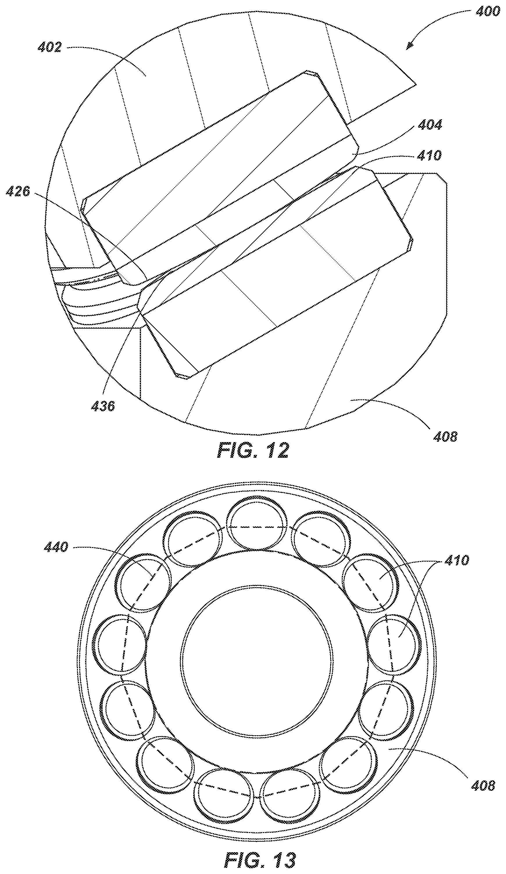 Patent US12297860 Figure 8 – Bearing assemblies, apparatuses, and methods including bearing elements