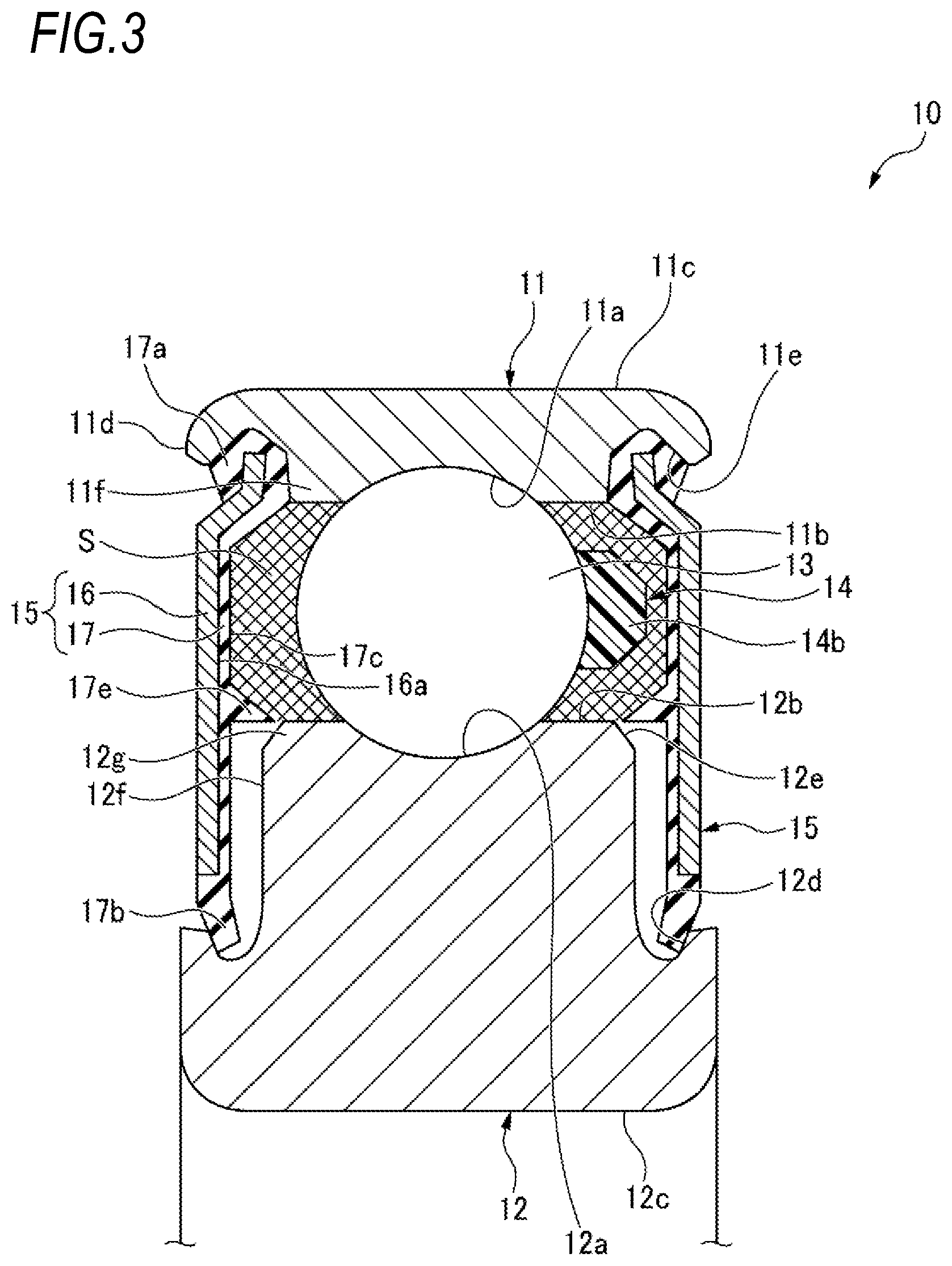 Patent US12297862 Figure 3 – Deep-groove ball bearing