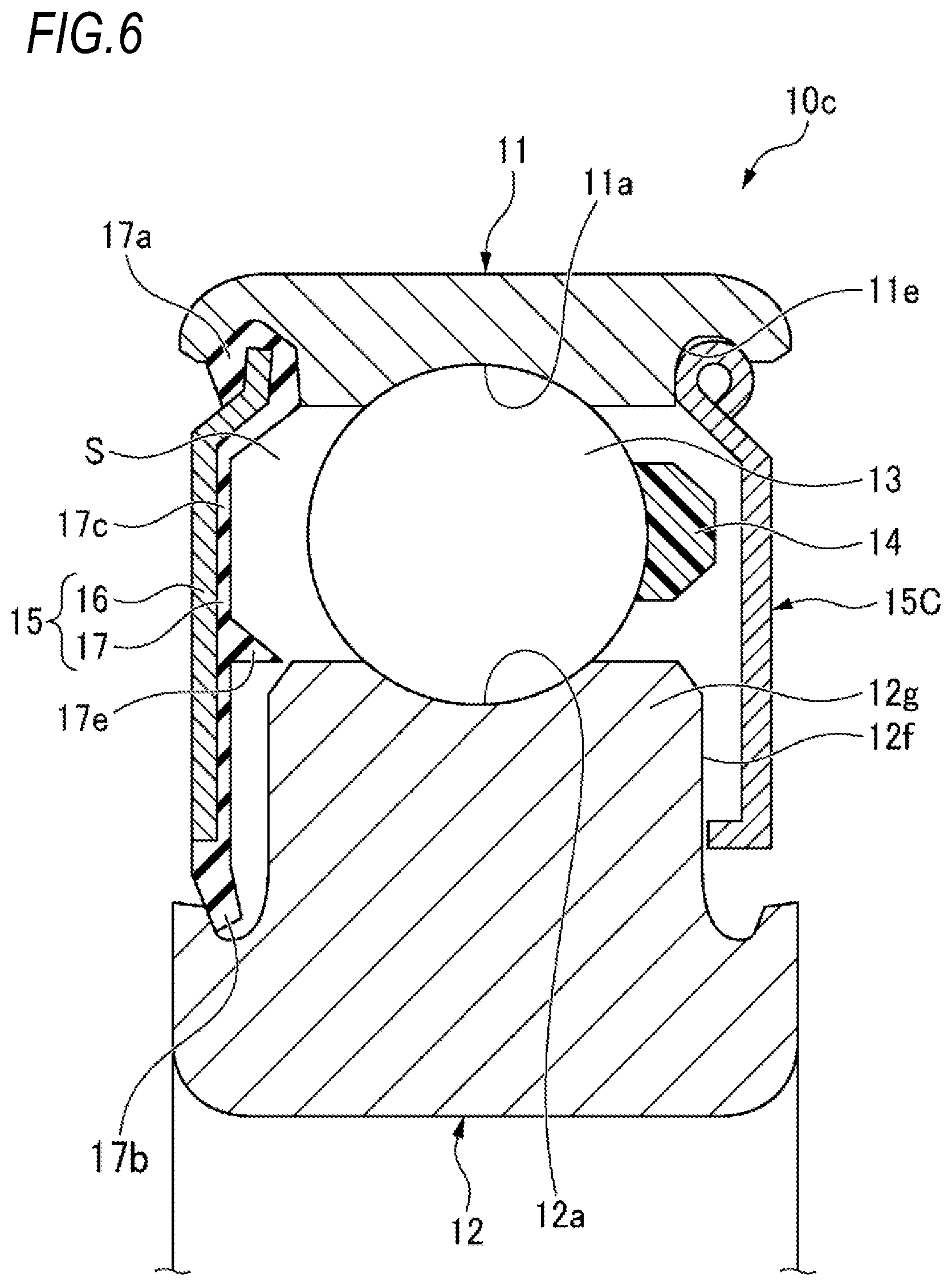 Patent US12297862 Figure 6 – Deep-groove ball bearing