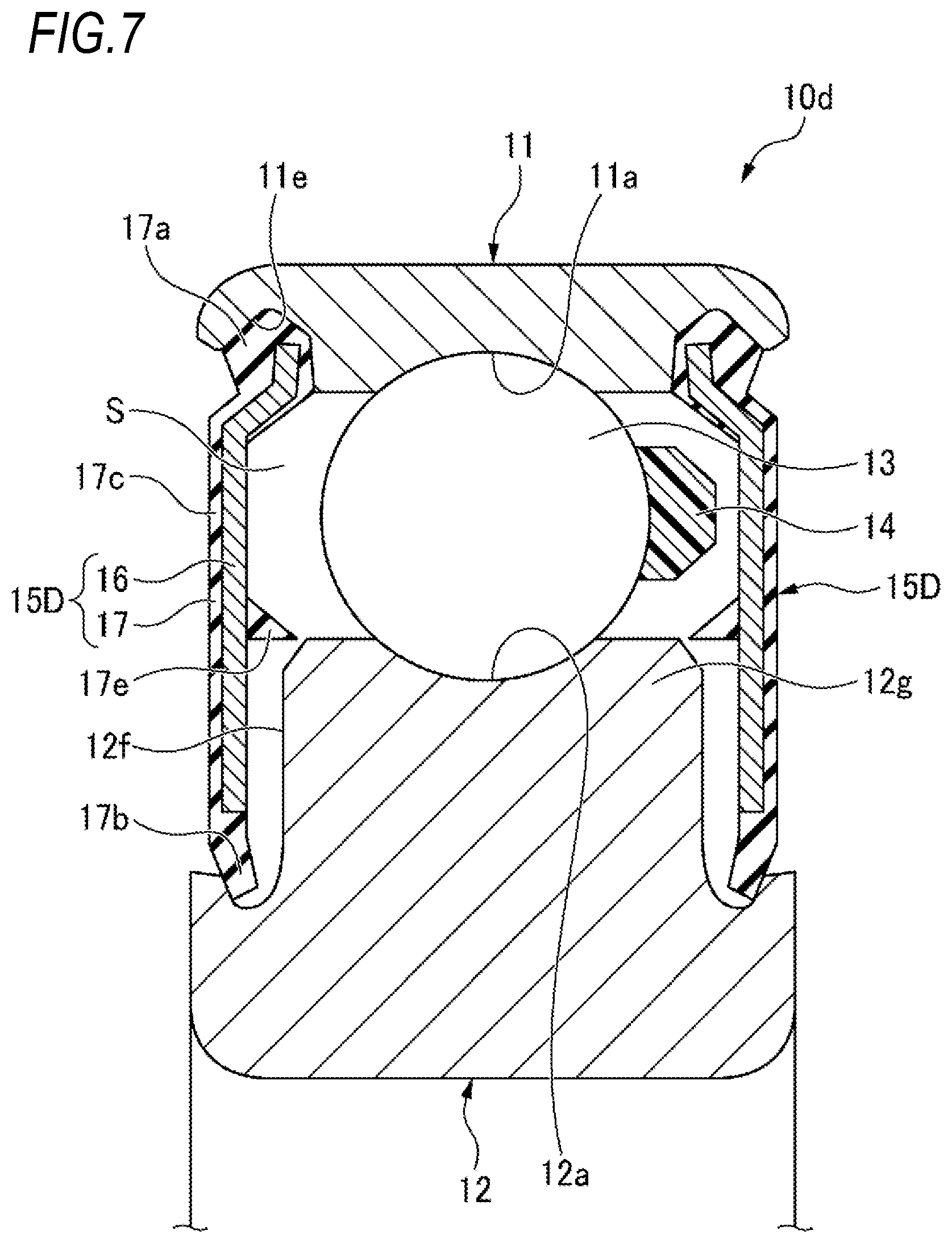 Patent US12297862 Figure 7 – Deep-groove ball bearing