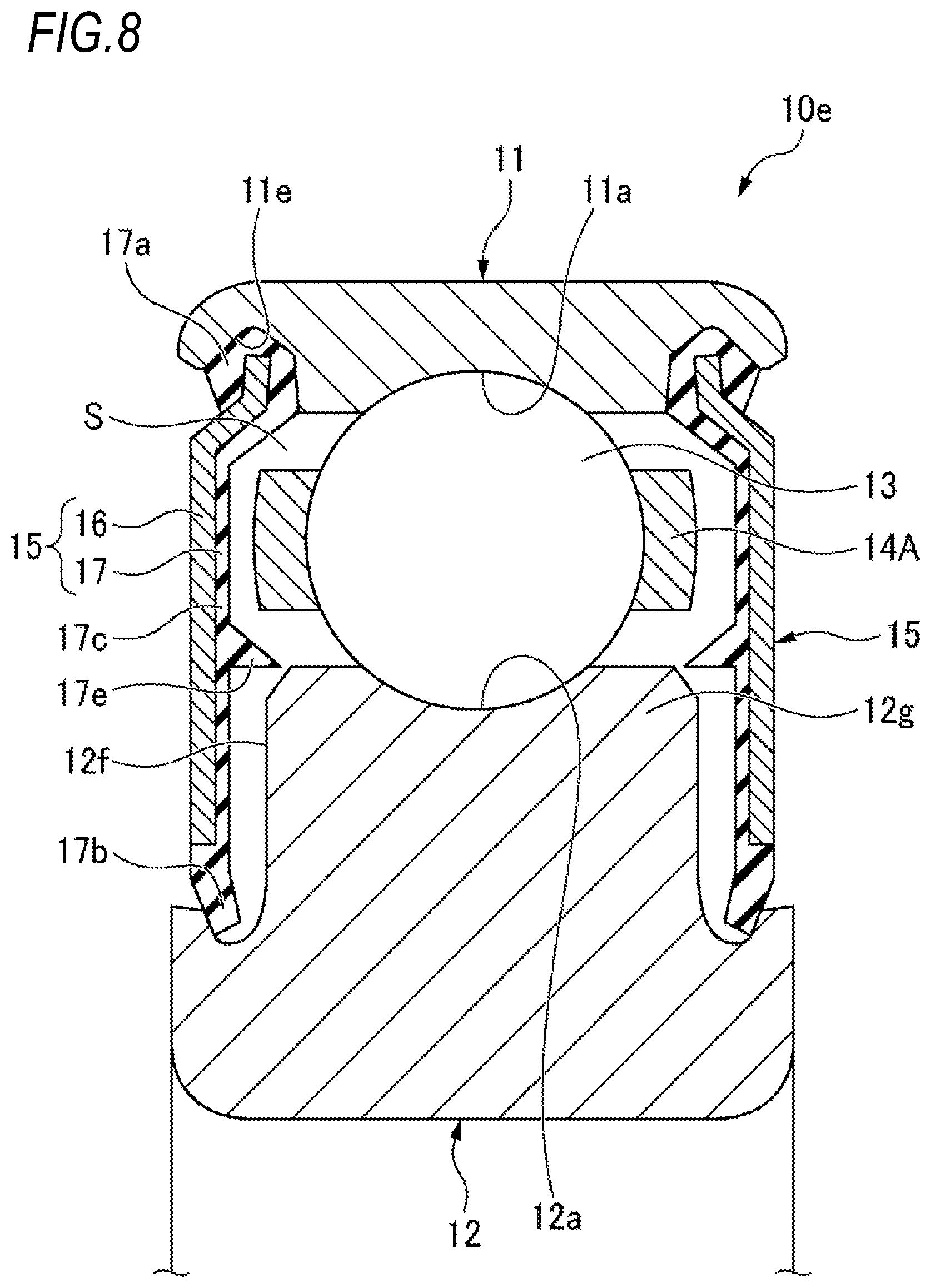 Patent US12297862 Figure 8 – Deep-groove ball bearing