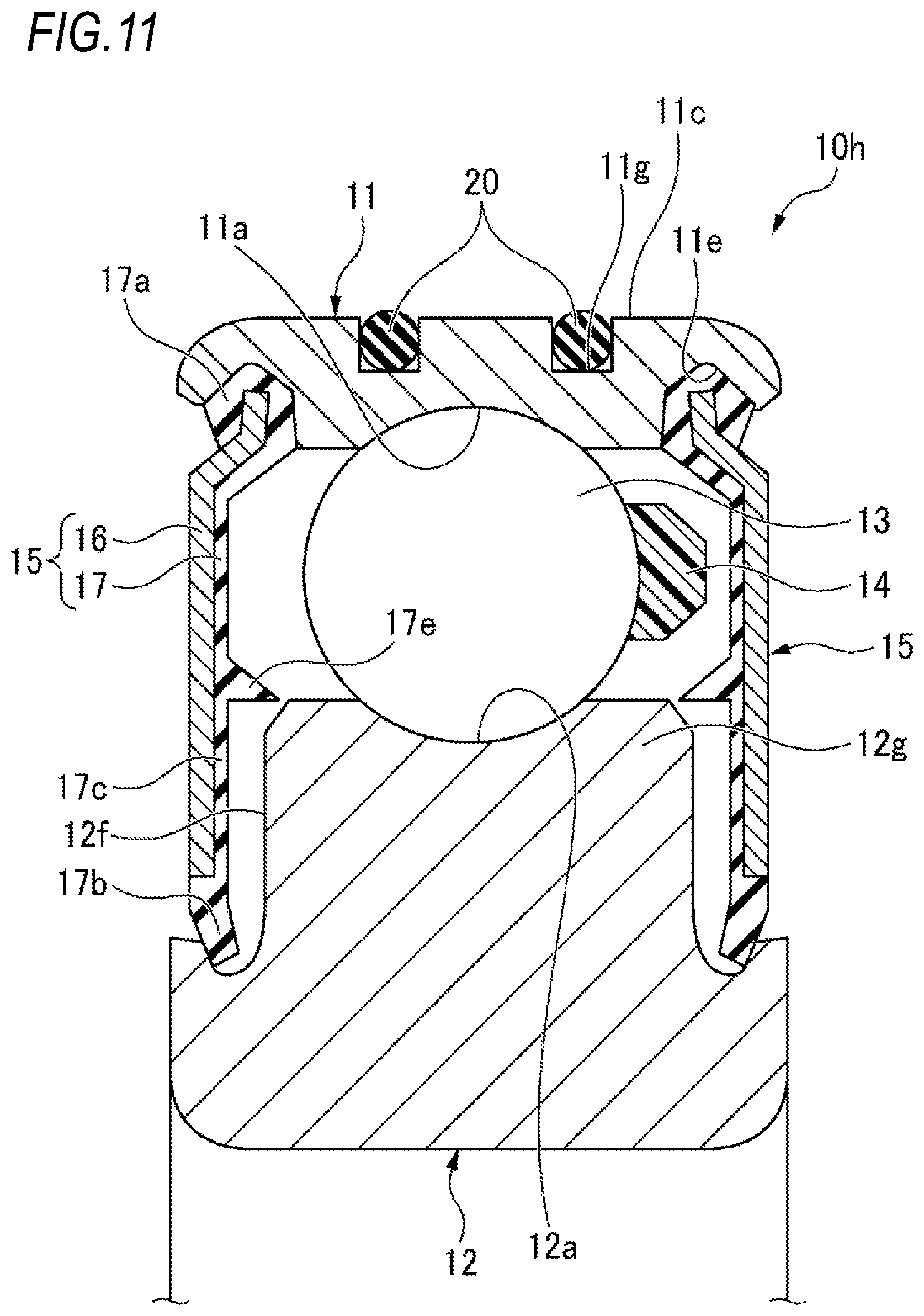 Patent US12297862 Figure 11 – Deep-groove ball bearing
