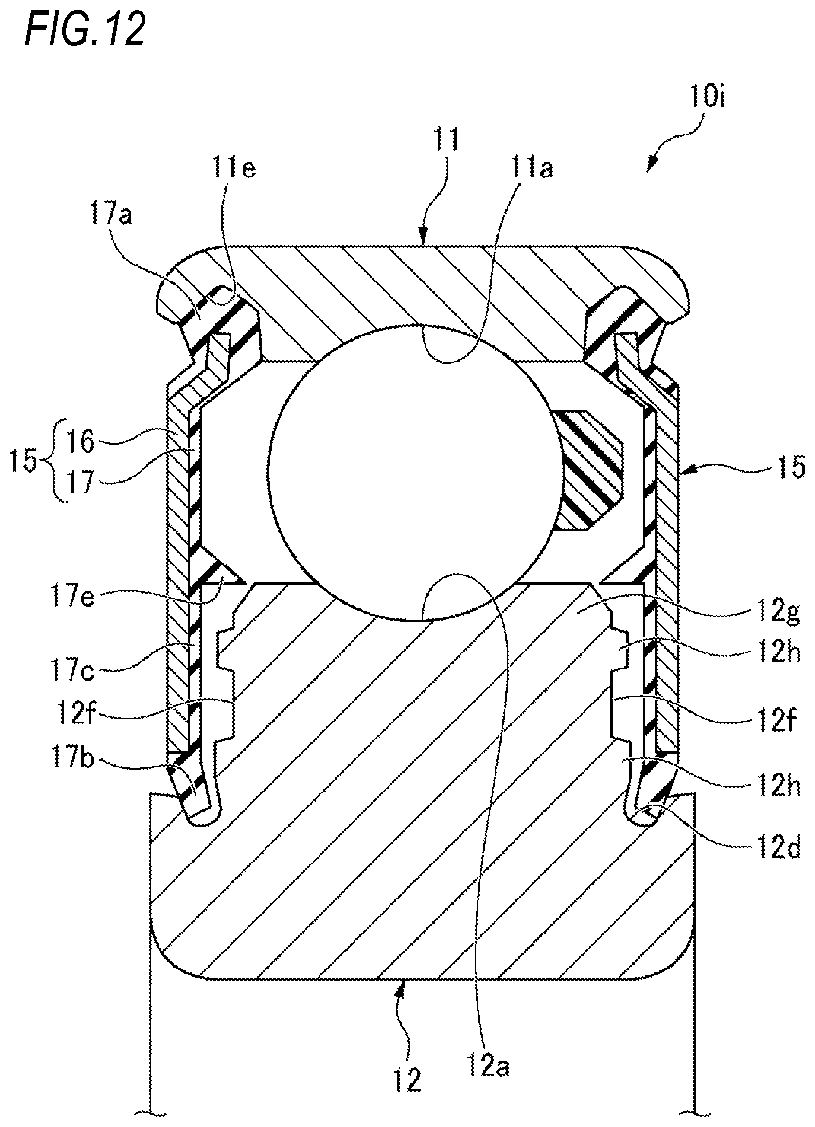 Patent US12297862 Figure 12 – Deep-groove ball bearing