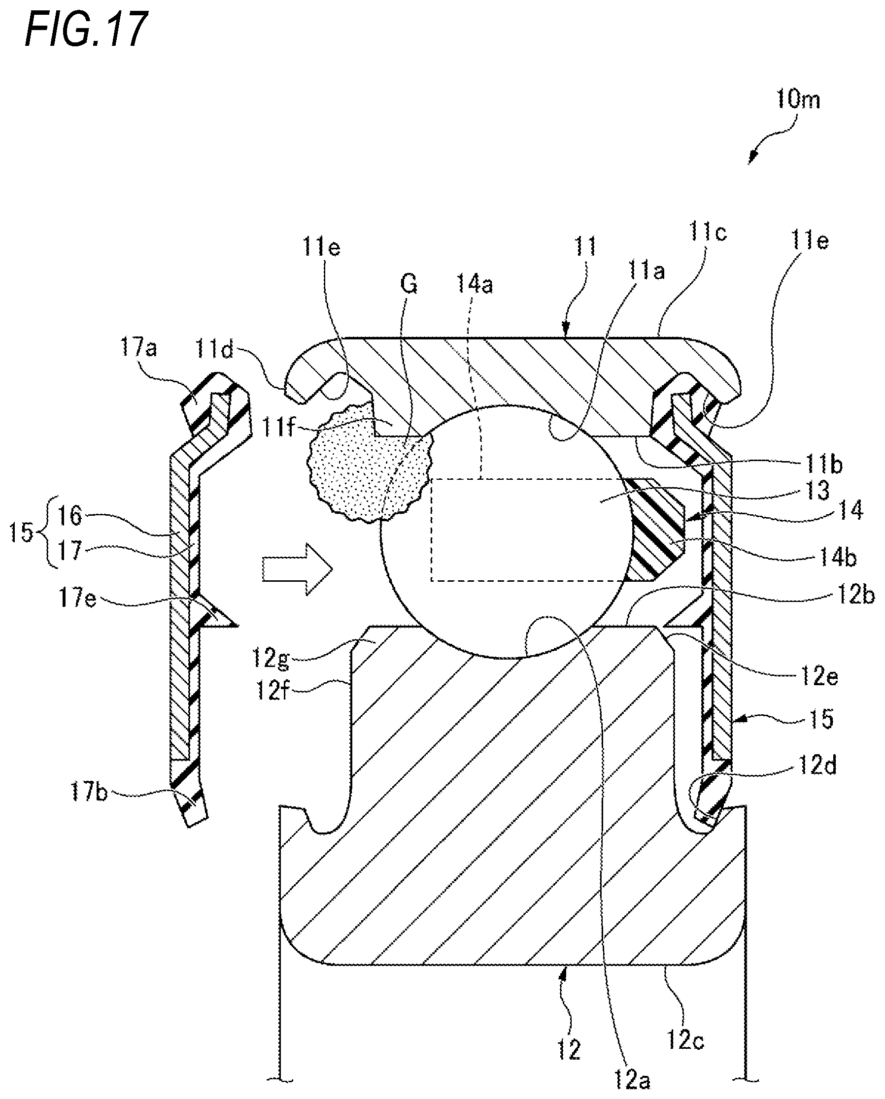 Patent US12297862 Figure 17 – Deep-groove ball bearing