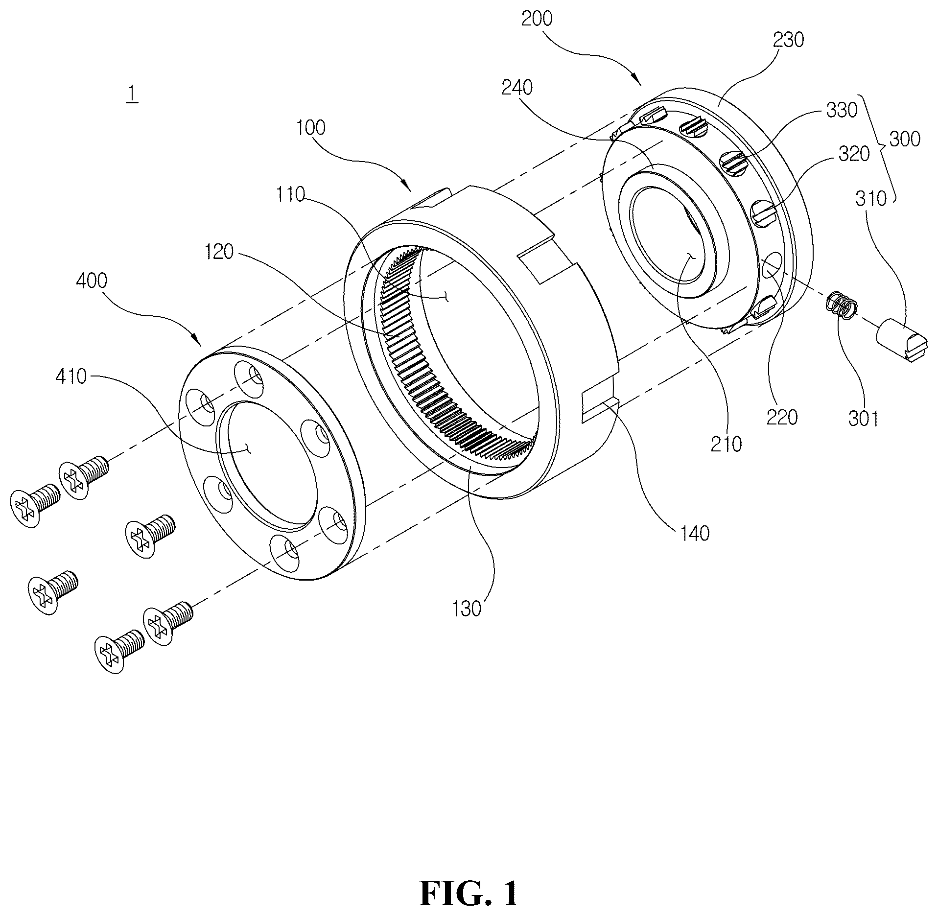 Patent US12297876 Figure 1 – Impact-resistant multi-angle bundle pawl backstop ratchet ring