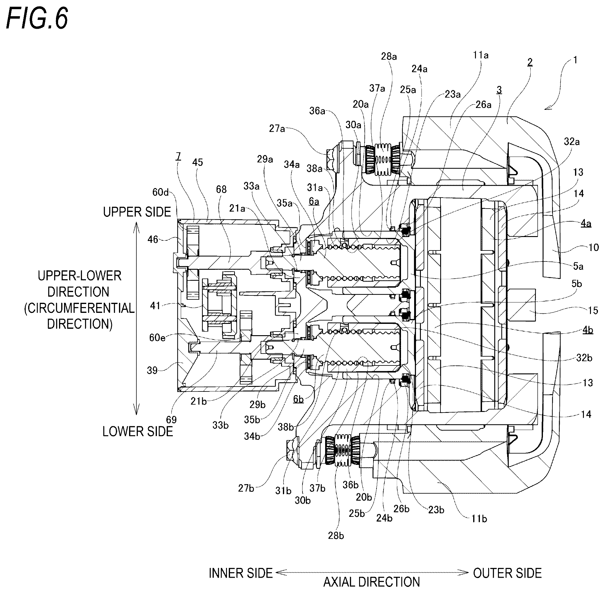 Patent US12297880 Figure 6 – Motor gear unit for disc brake apparatus and disc brake apparatus