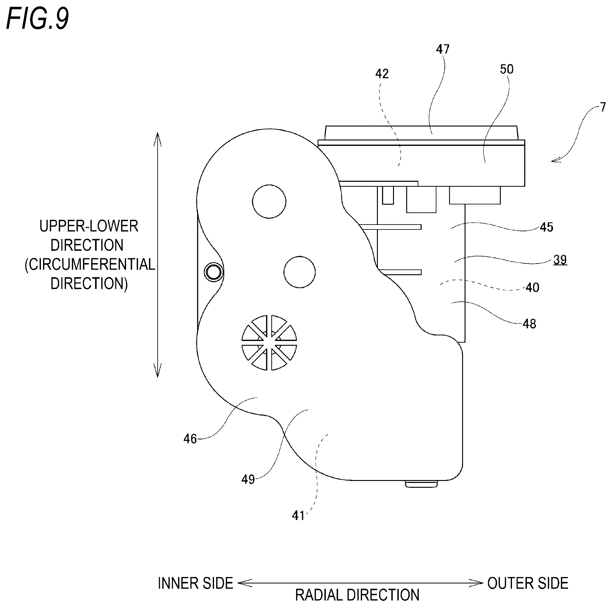 Patent US12297880 Figure 9 – Motor gear unit for disc brake apparatus and disc brake apparatus